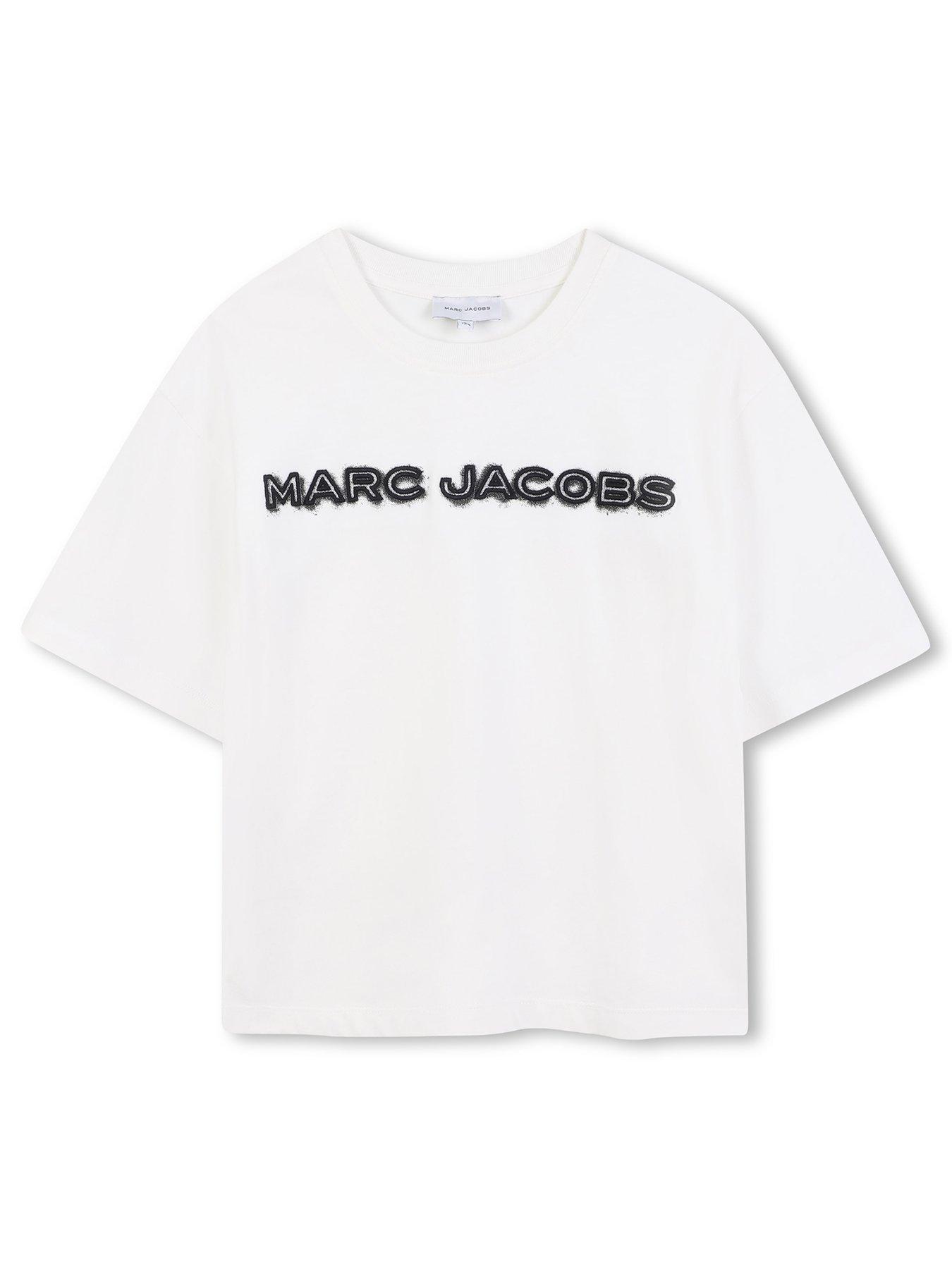 MARC JACOBS Boys Logo Short Sleeve T-Shirt - Light Cream