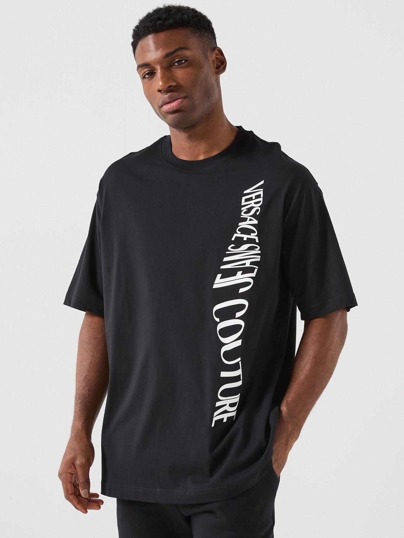 Versace Jeans Couture Liquify Large Side Logo Relaxed Fit T-Shirt - Black