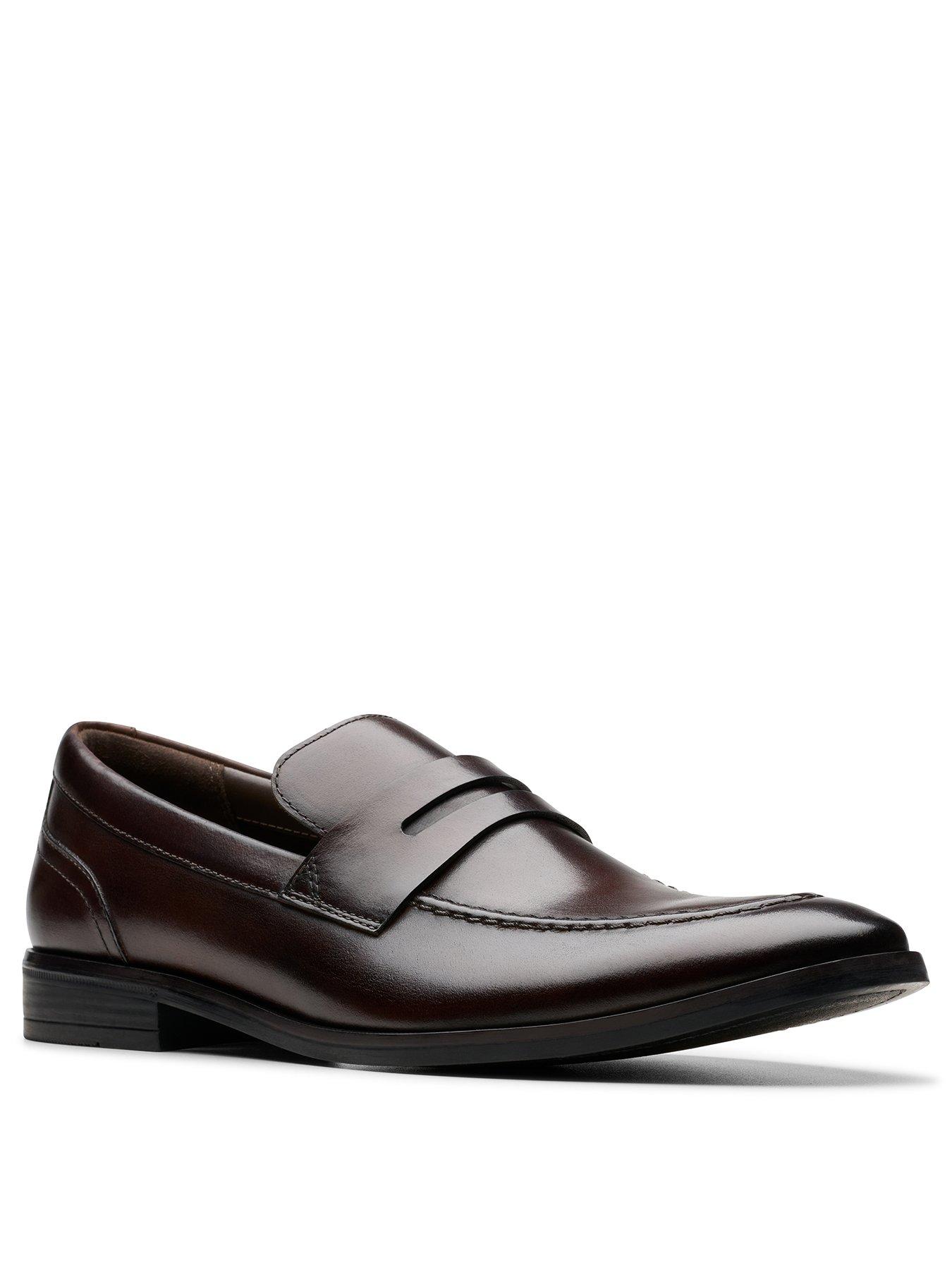Image 2 of 7 of Clarks Brandon Step Leather Loafers - Dark Brown