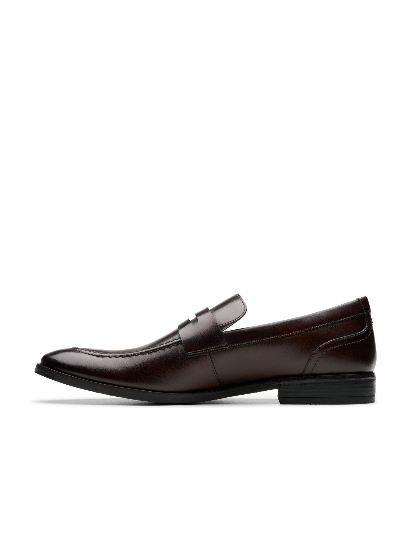 Image 7 of 7 of Clarks Brandon Step Leather Loafers - Dark Brown