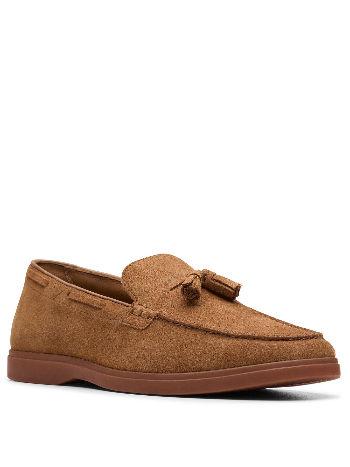 Clarks Torford Tassel Suede Loafers Brown Very