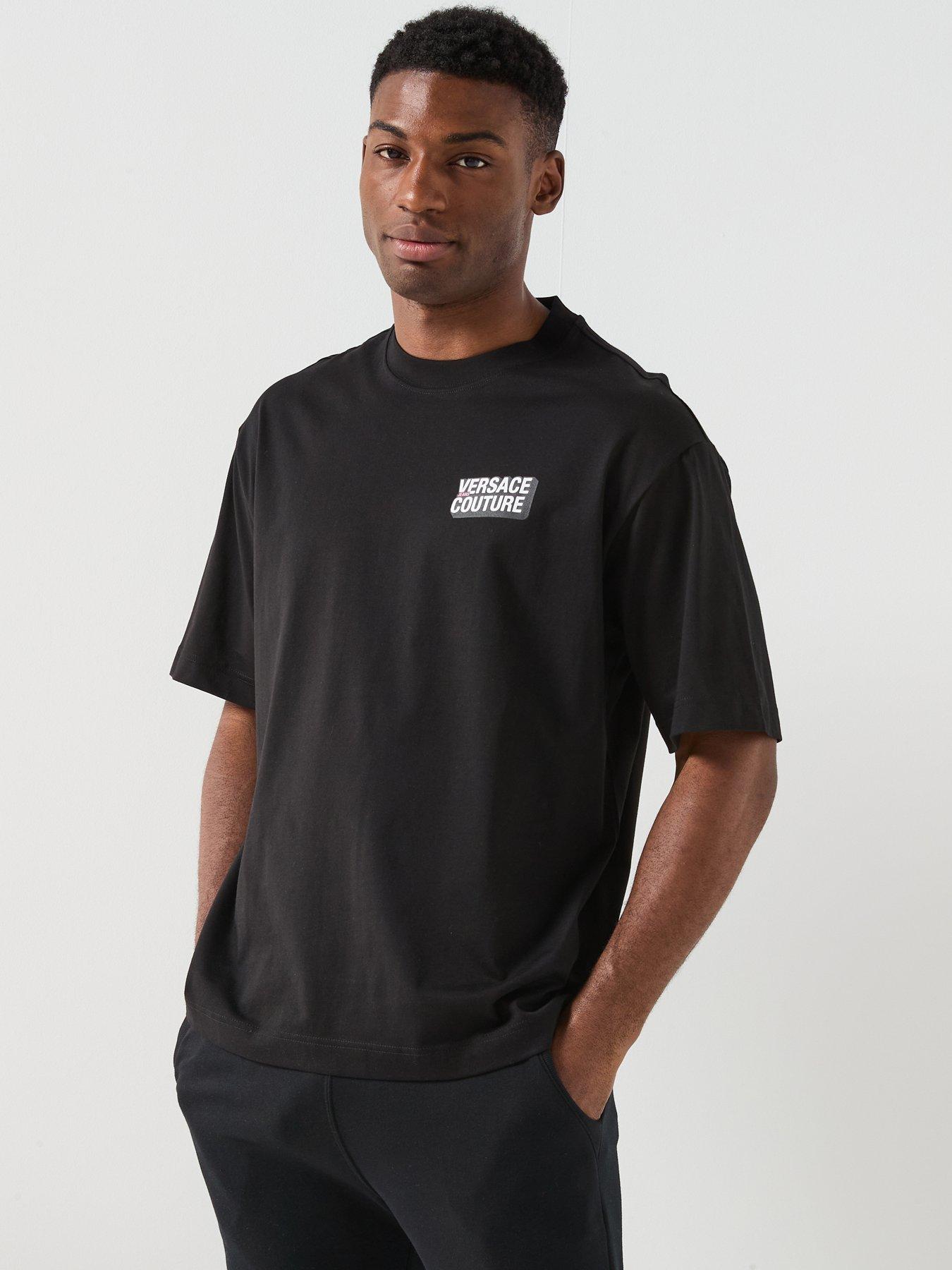 Versace Jeans Couture Versace Jeans Couture Square Flock Logo T-shirt - Black