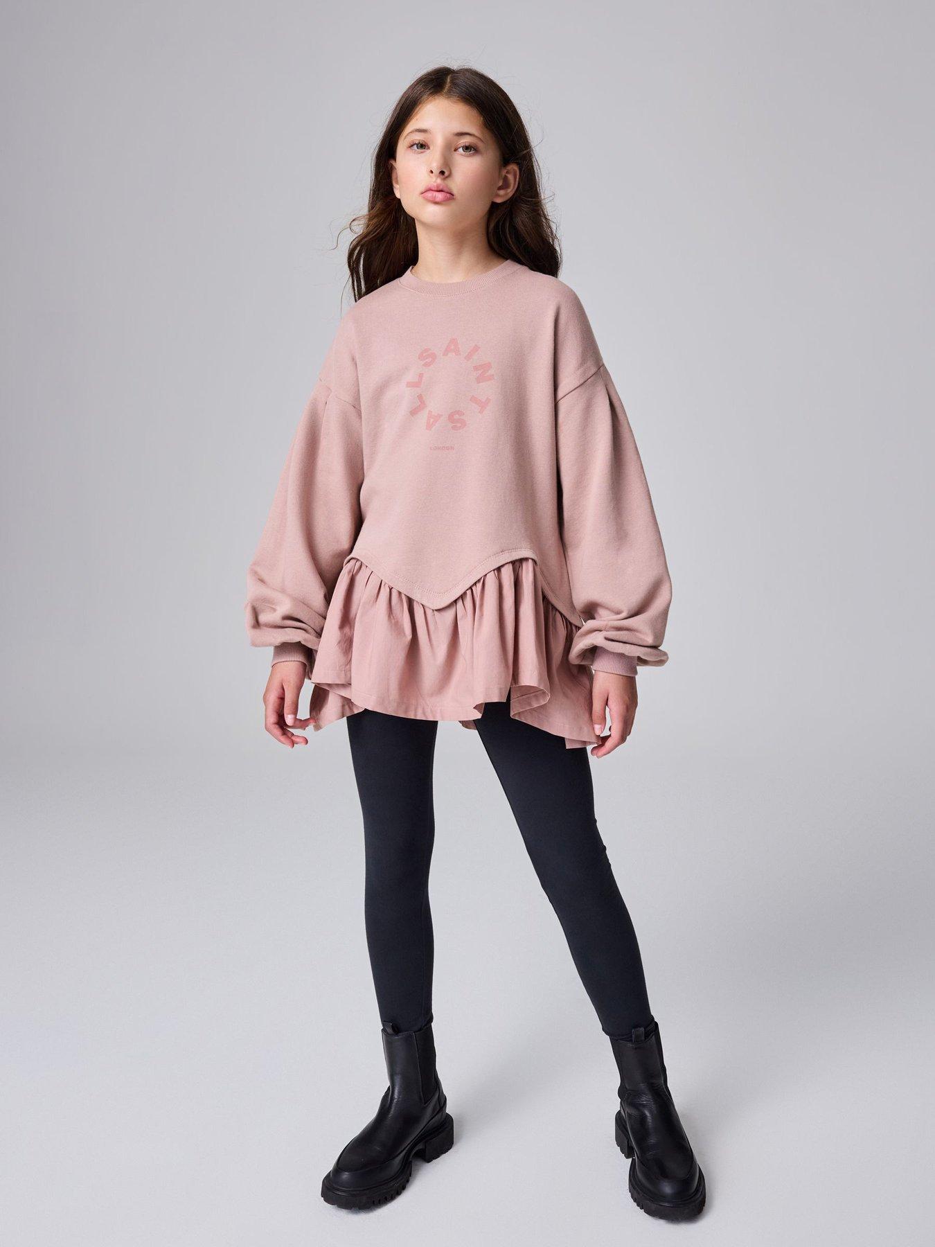smALLSAINTS Girls Tierra Sweat Top And Legging Set - Pink