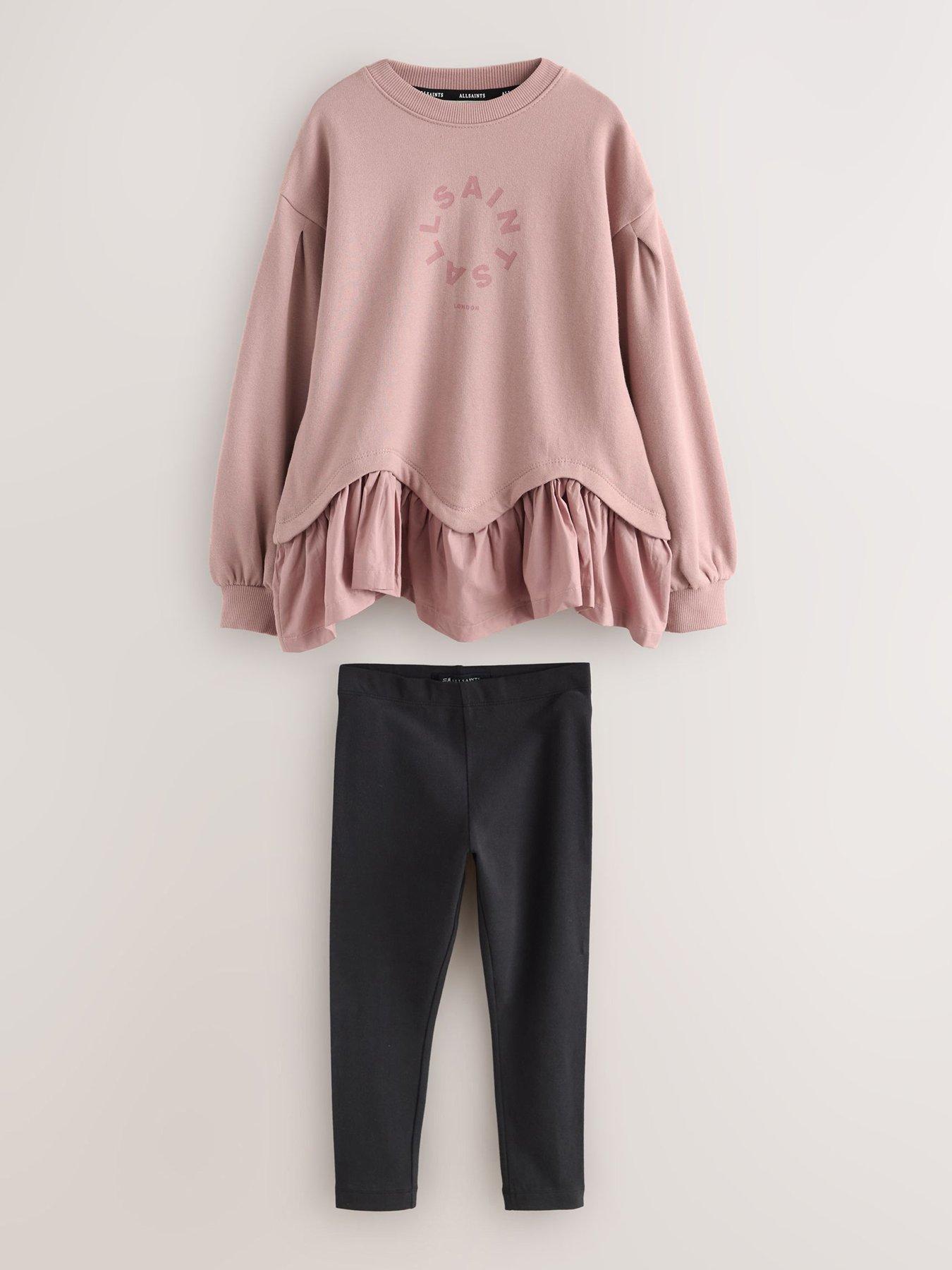 smALLSAINTS Girls Tierra Sweat Top And Legging Set - Pink