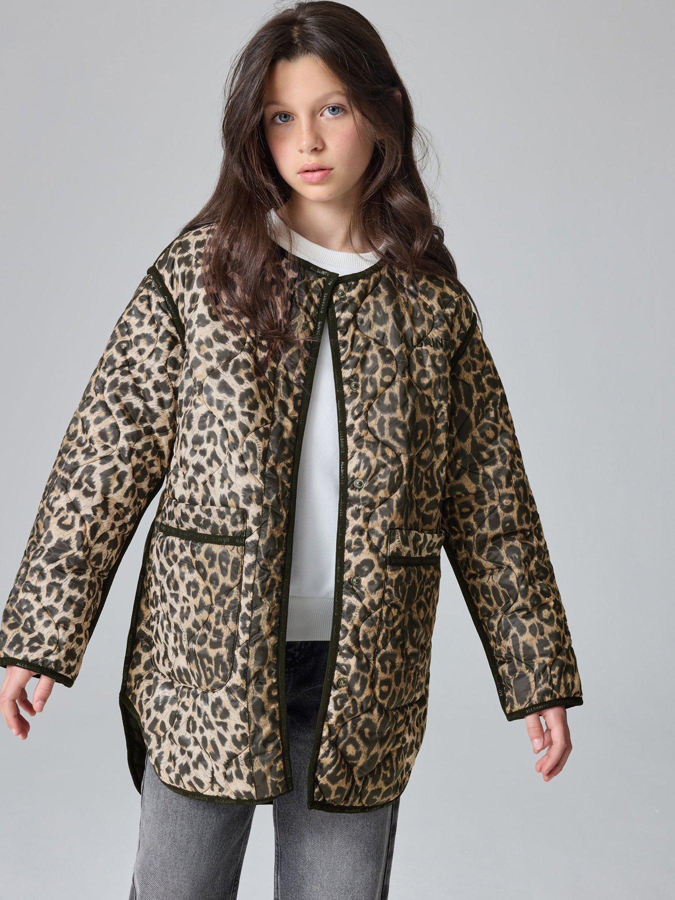 Image 1 of 6 of smALLSAINTS Girls Leopard Coat - Multi