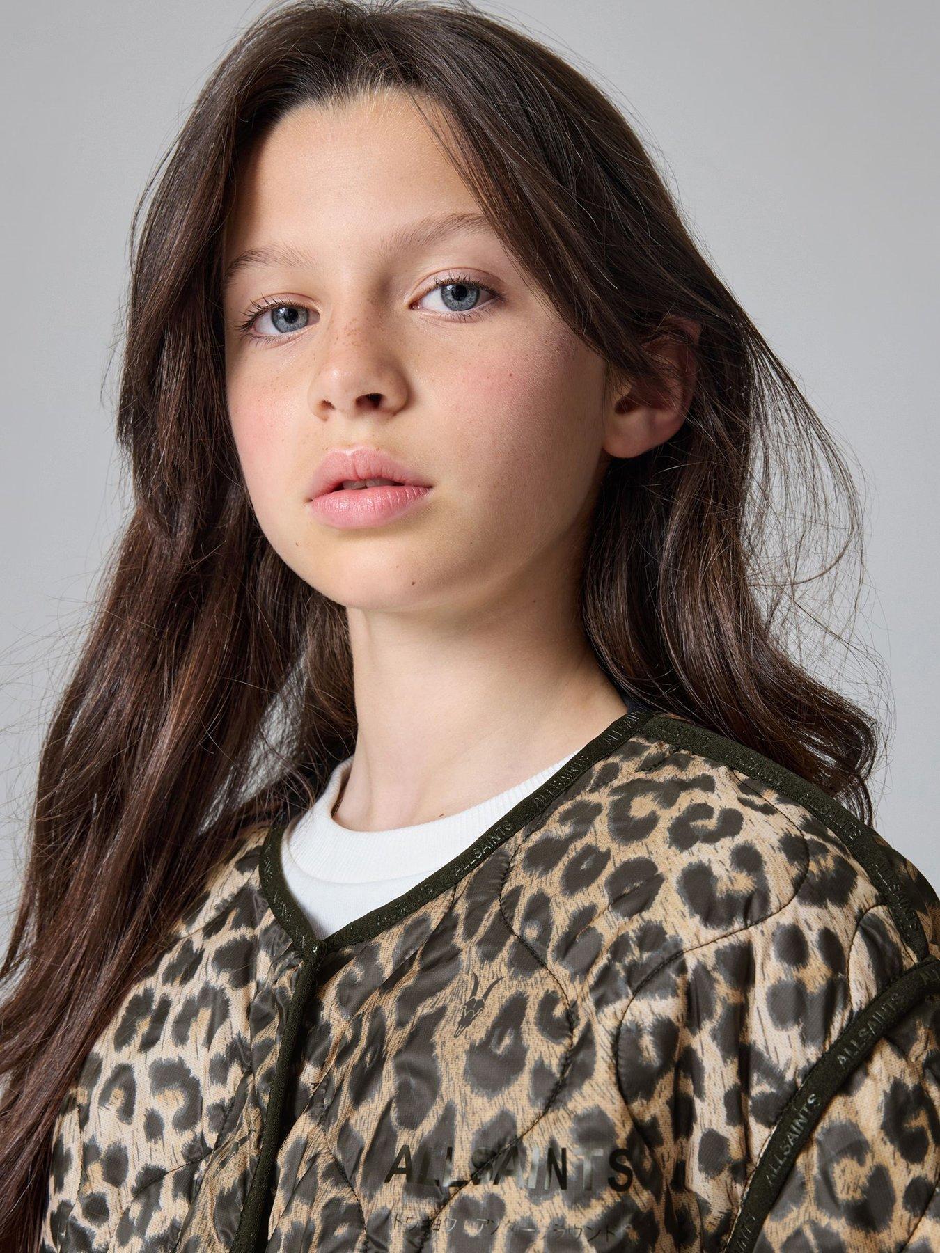 Image 6 of 6 of smALLSAINTS Girls Leopard Coat - Multi