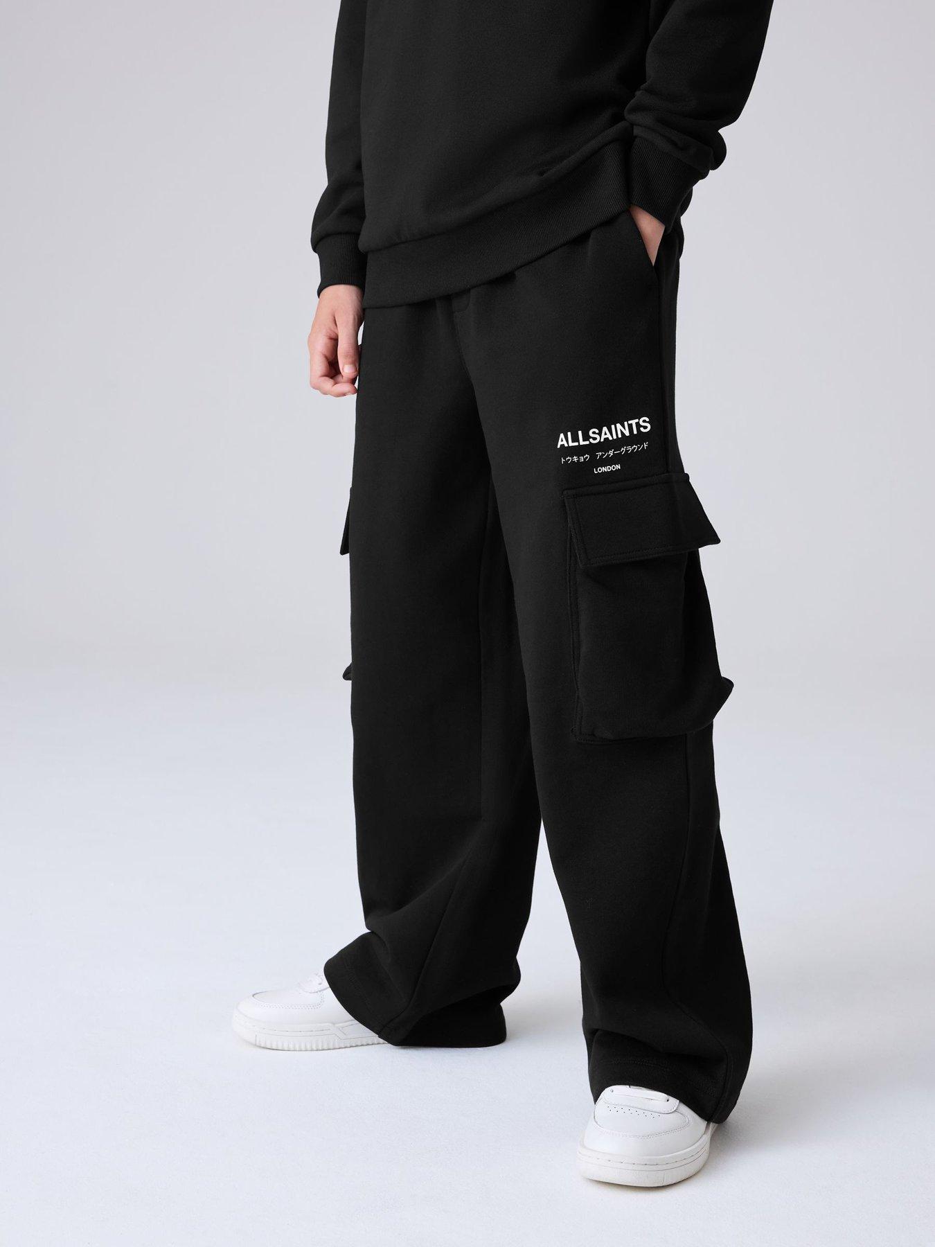 Image 1 of 6 of smALLSAINTS Boys Logo Cargo Joggers - Black