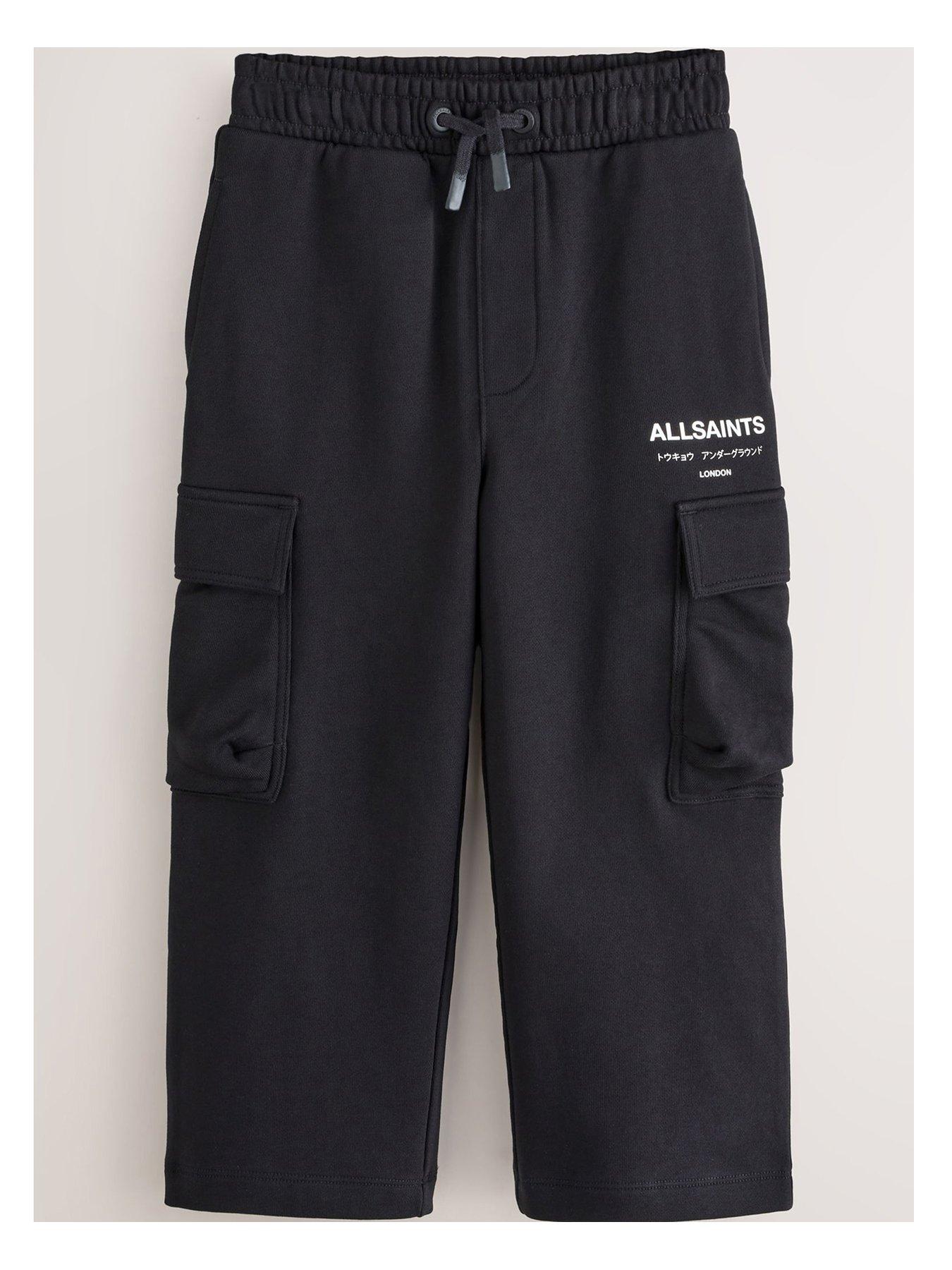 smALLSAINTS Boys Logo Cargo Joggers - Black