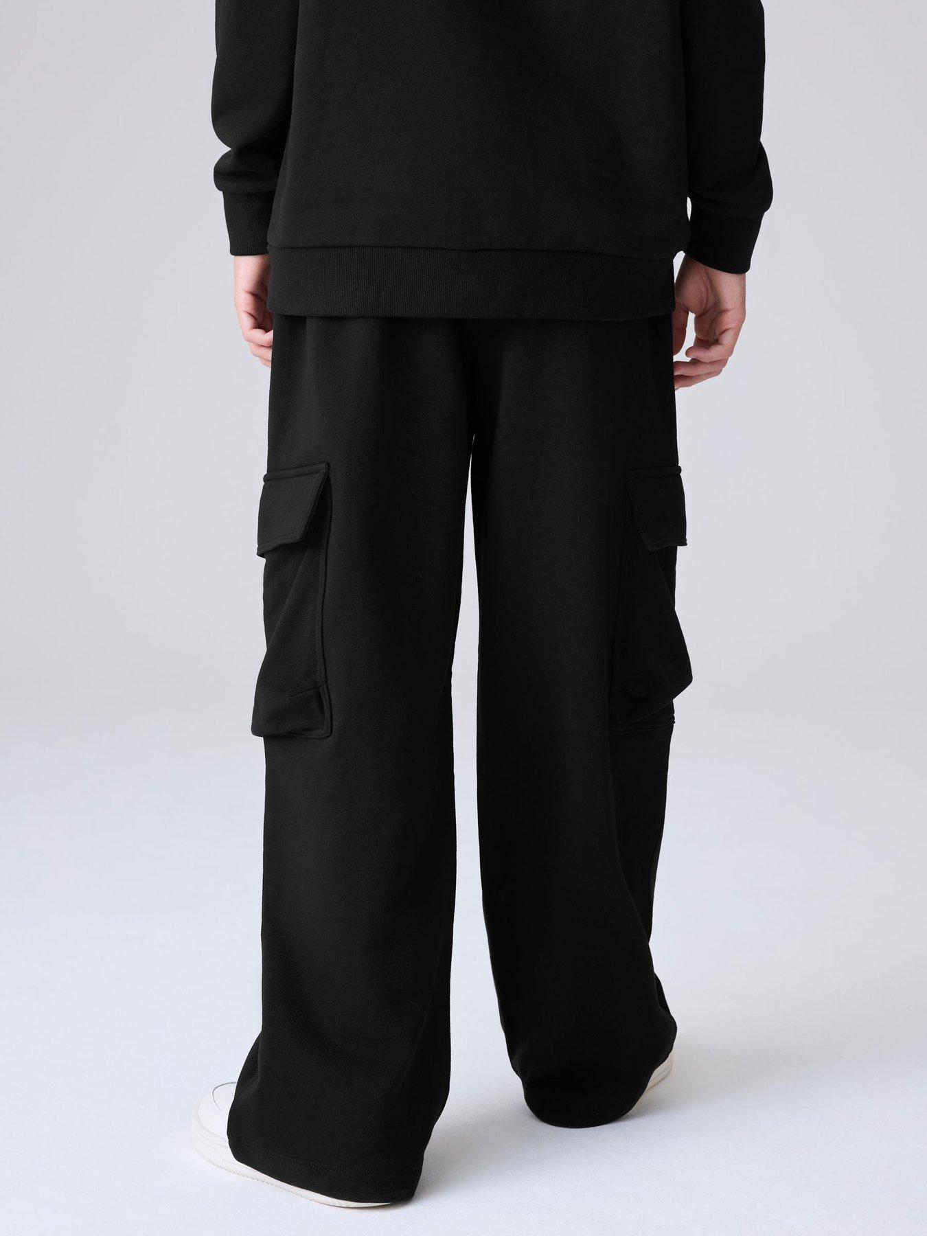 Image 2 of 6 of smALLSAINTS Boys Logo Cargo Joggers - Black