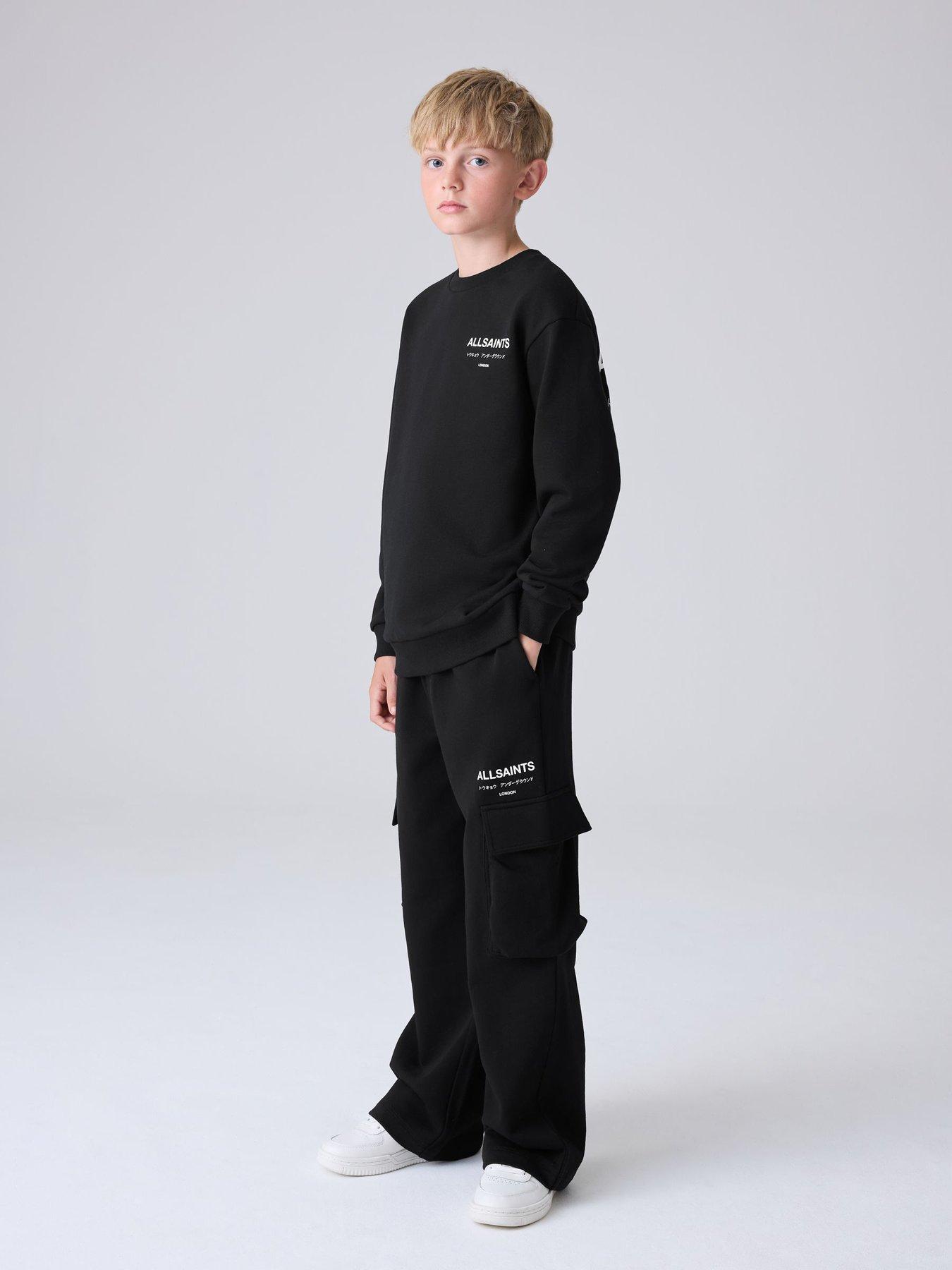 Image 4 of 6 of smALLSAINTS Boys Logo Cargo Joggers - Black