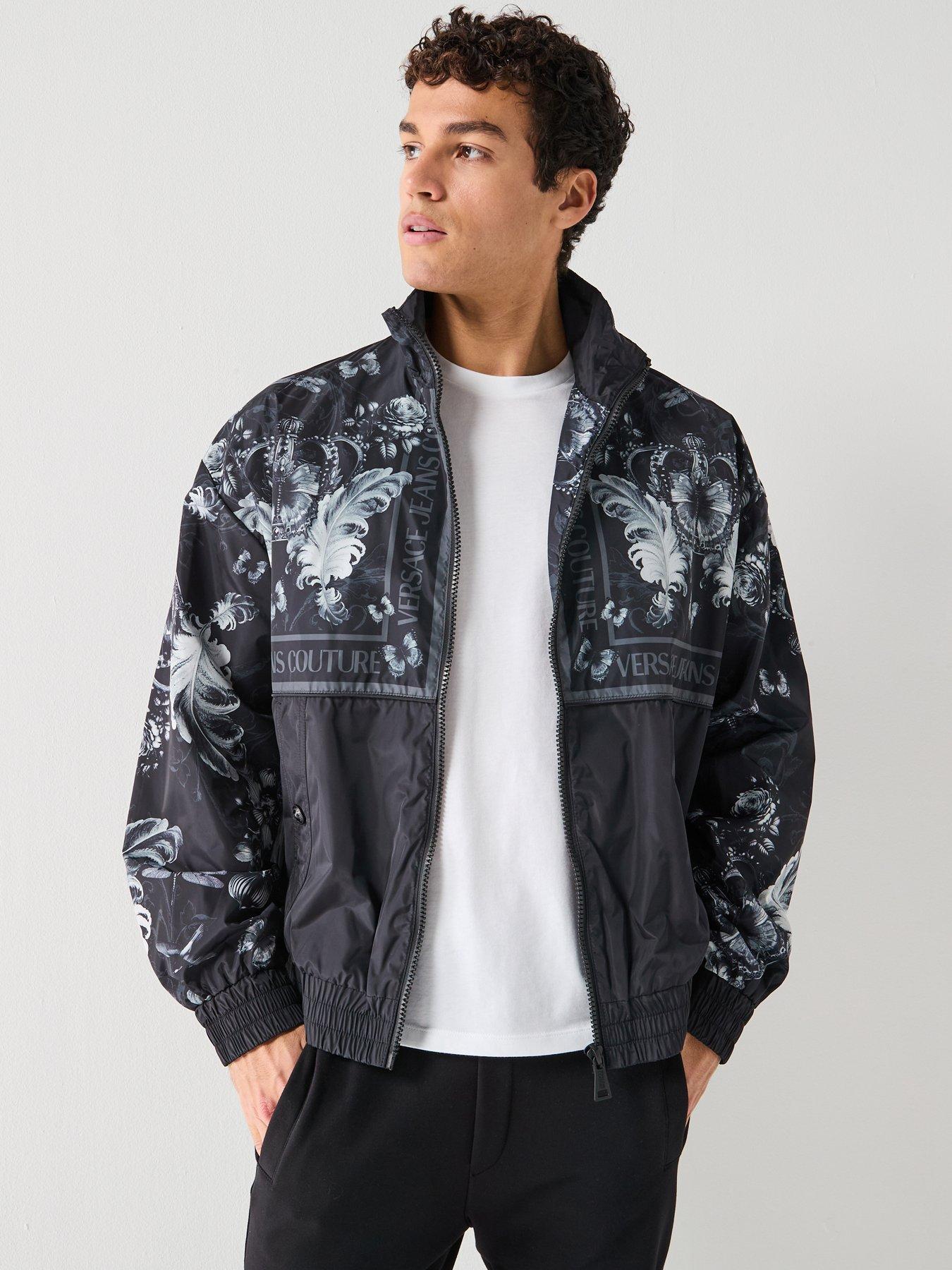 Versace Jeans Couture Cabinet Barocco Nylon Harrington Jacket - Black