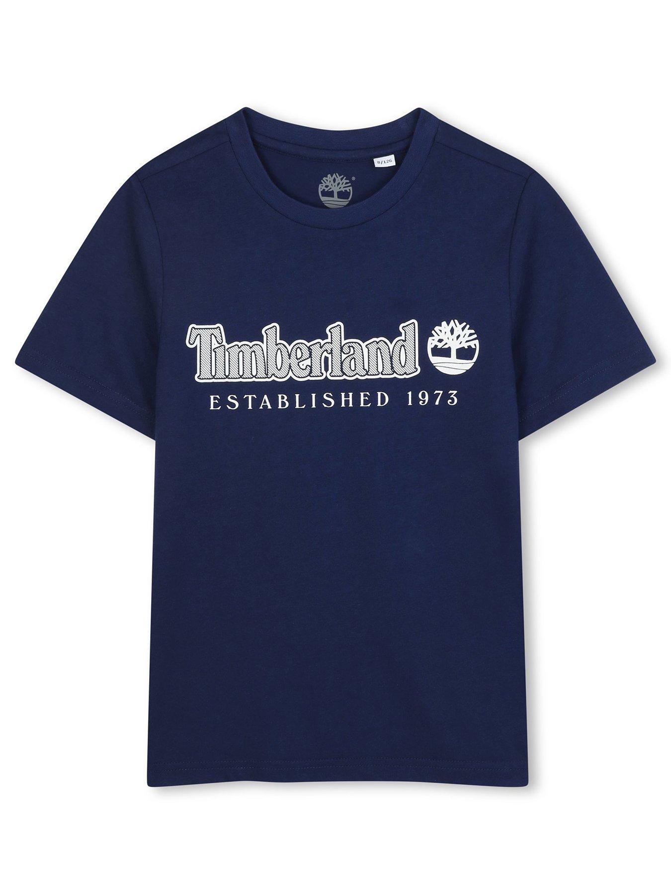 Timberland: Boys Short Sleeve T-Shirt - Blue
