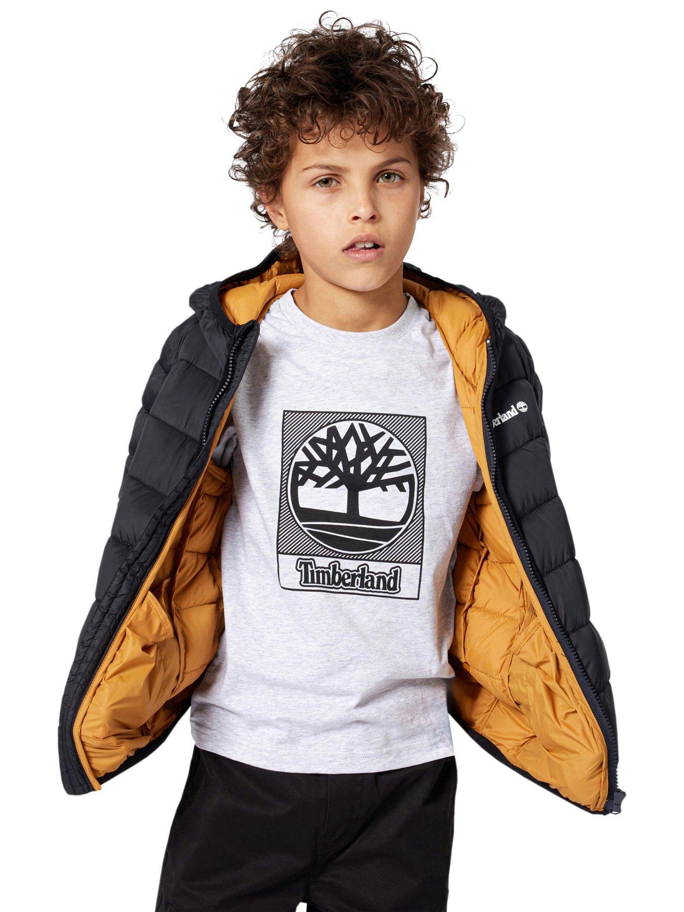 Timberland Boys Short Sleeve T-Shirt - Grey
