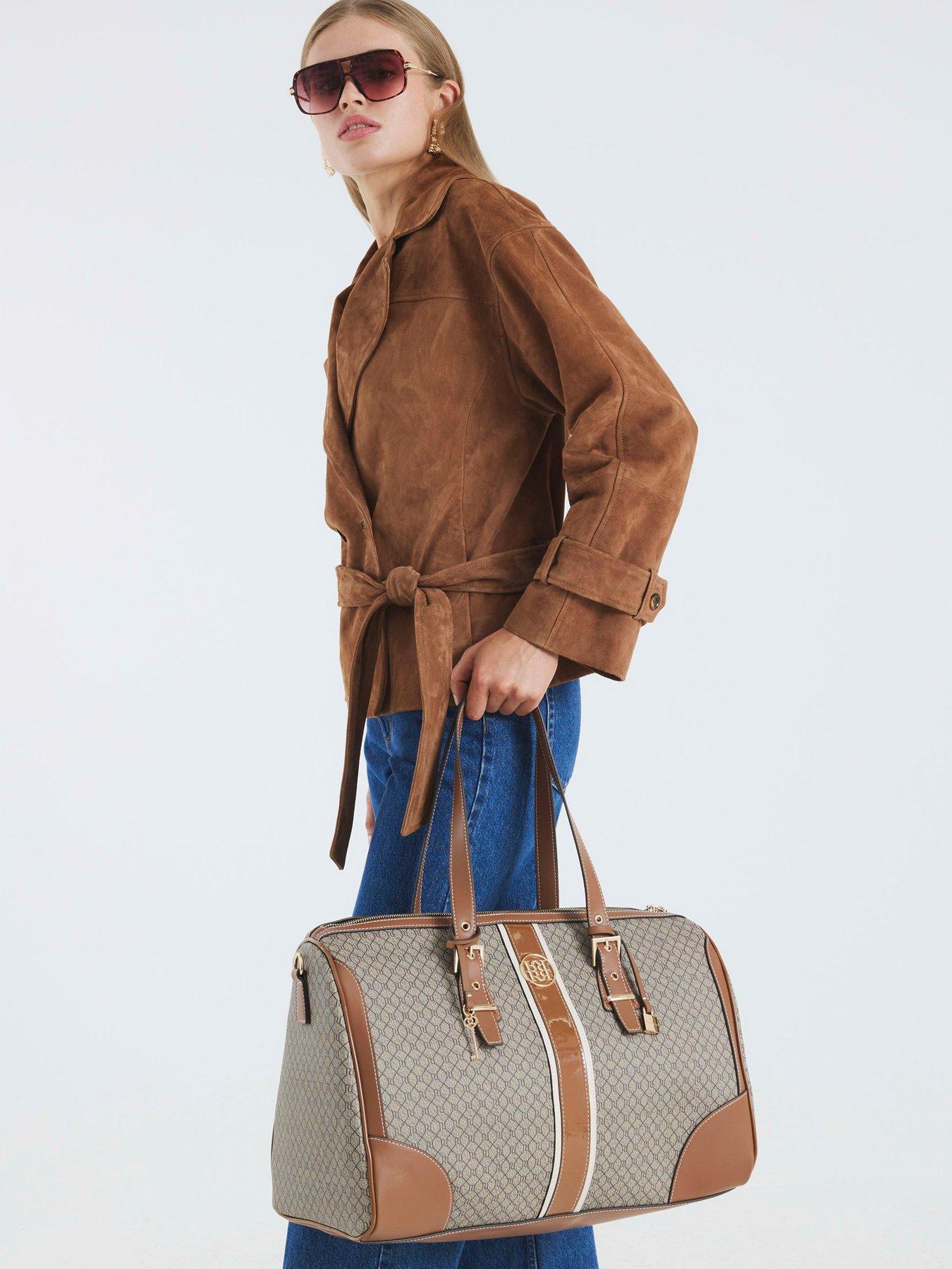 River Island Monogram Charm Holdall - Beige