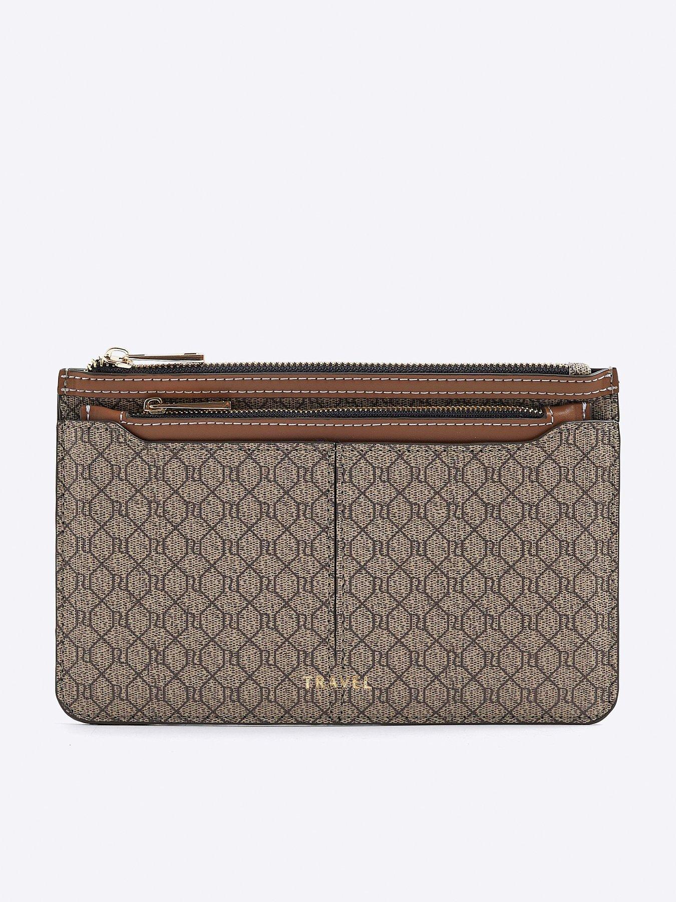 undefined Monogram Travel Wallet - Beige
