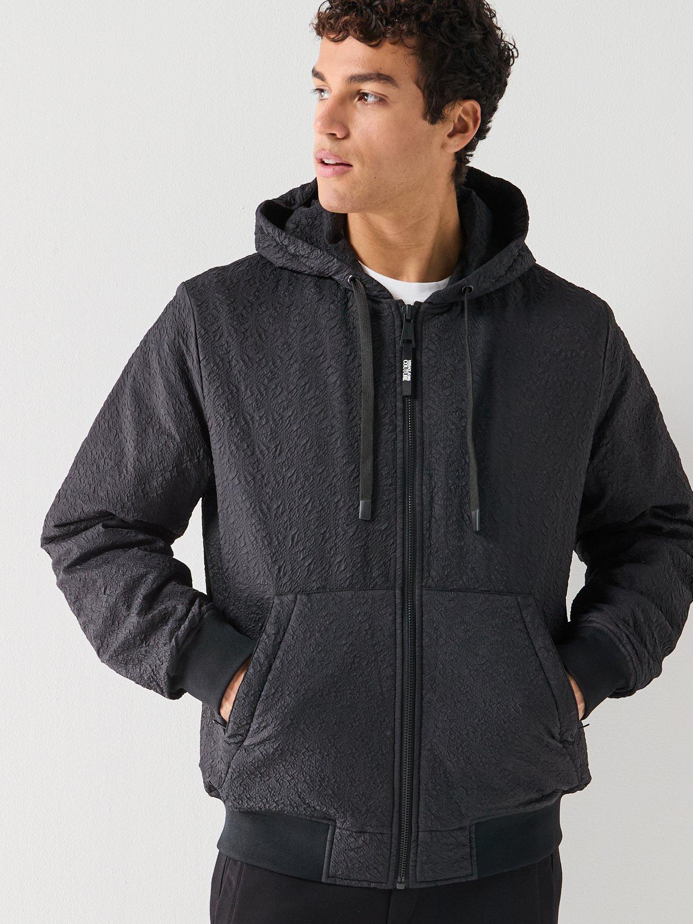 Versace Jeans Couture Versace Jeans Couture Nylon Padded Hooded Jacket - Black