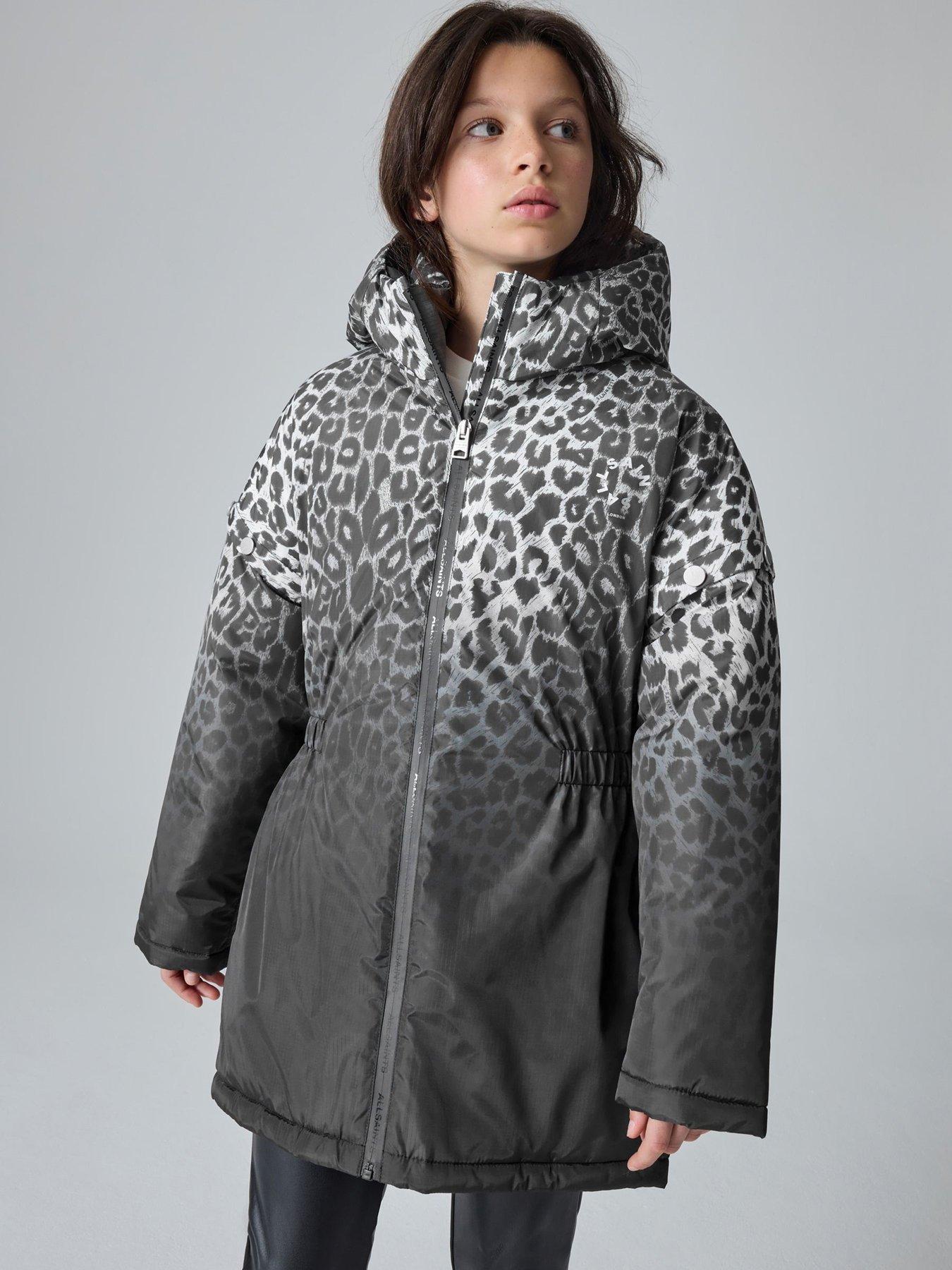 undefined Girls Midweight Mac Coat - Grey