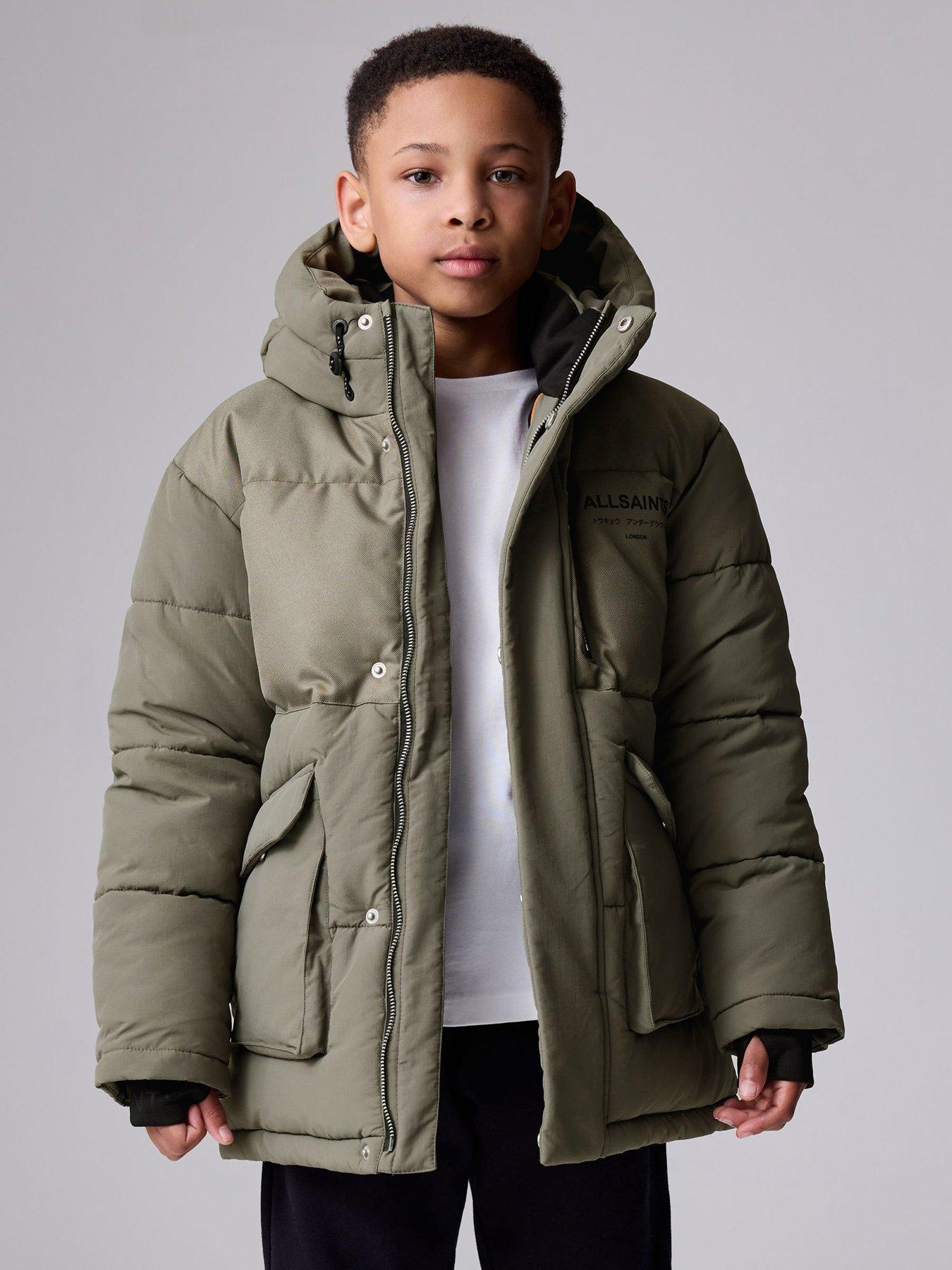 undefined Boys Padded Parka Coat - Green