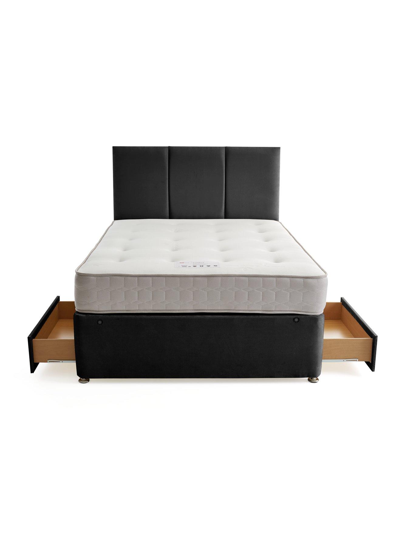 Image 3 of 7 of The Very Collection Sheridan Divan Base, Comfort Plus Mattress and Headboard - Charcoal - FSC&reg; Certified