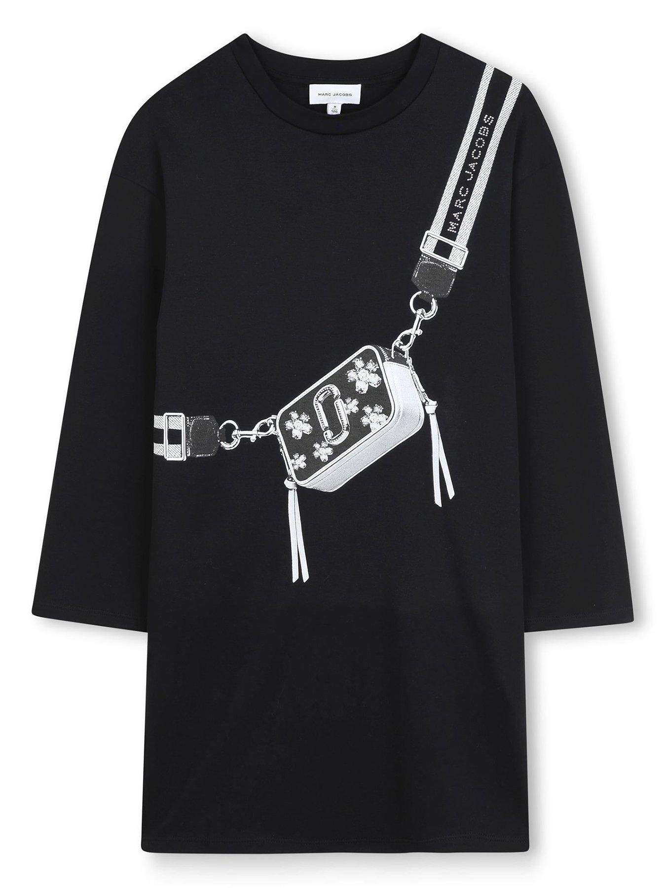 MARC JACOBS Girls Snapshot Bag Long Sleeve Dress - Black