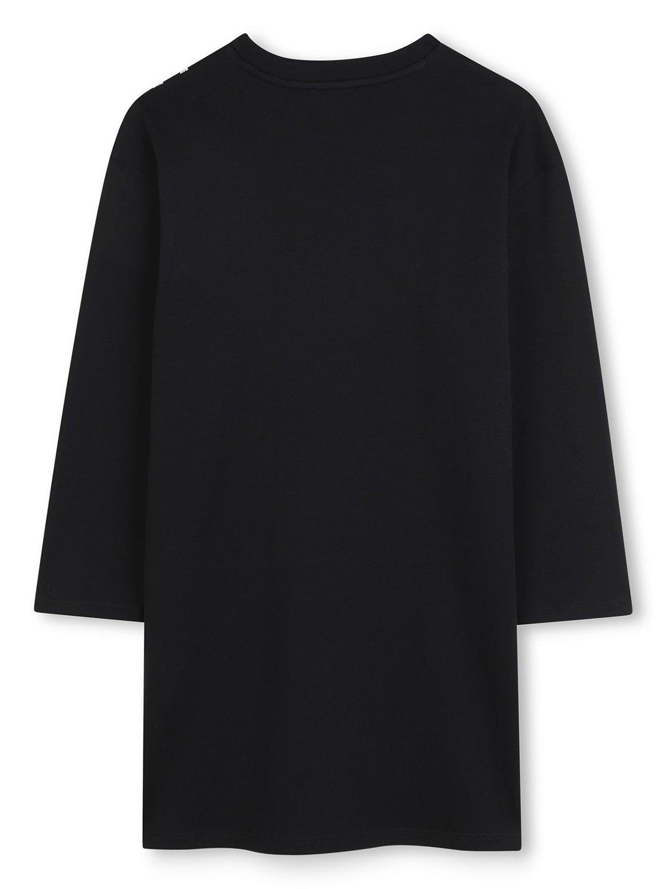 Image 2 of 3 of MARC JACOBS Girls Snapshot Bag Long Sleeve Dress - Black