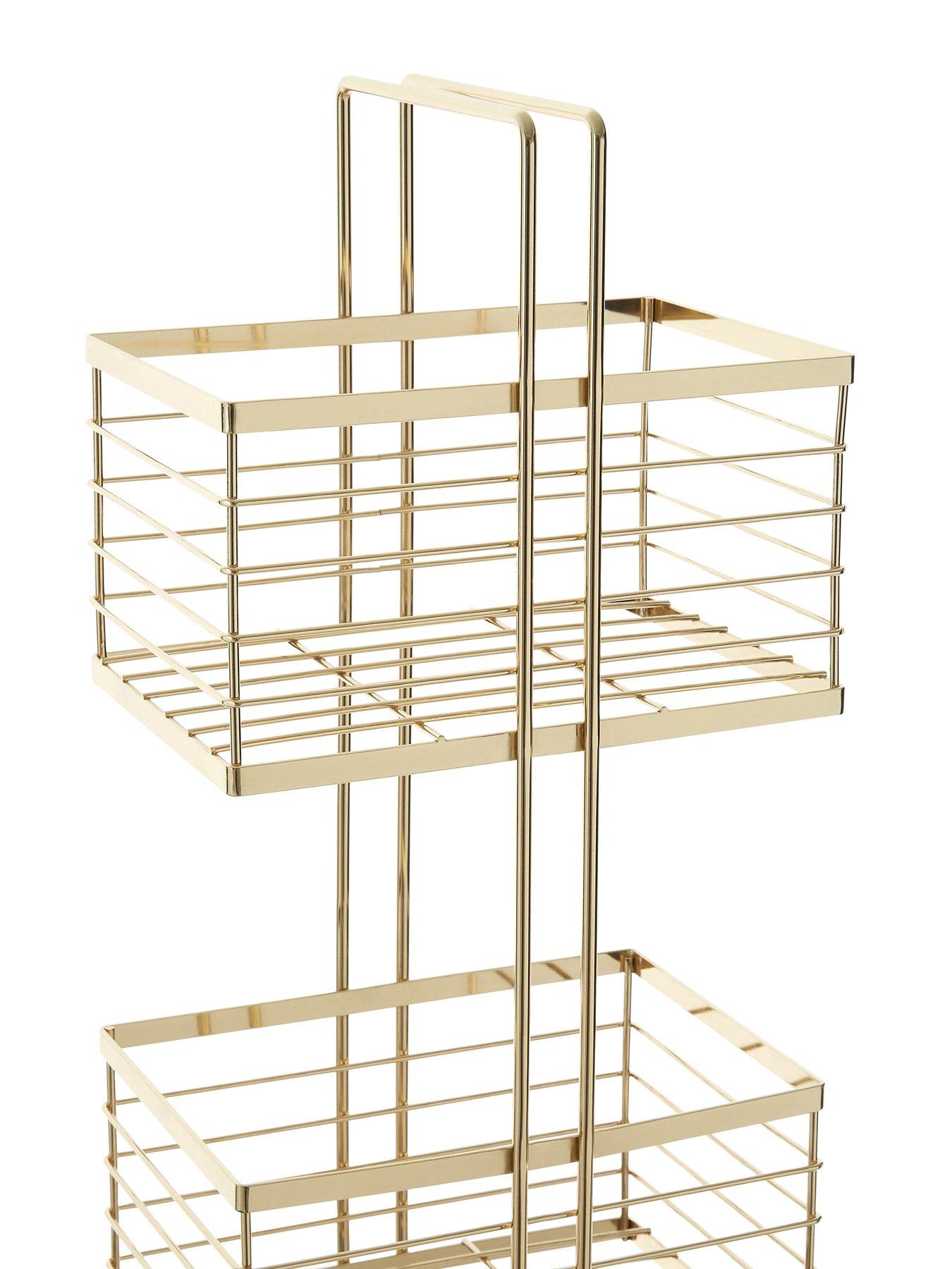 Image 4 of 5 of Interiors By Premier Dara Gold Rectangular Storage Caddy