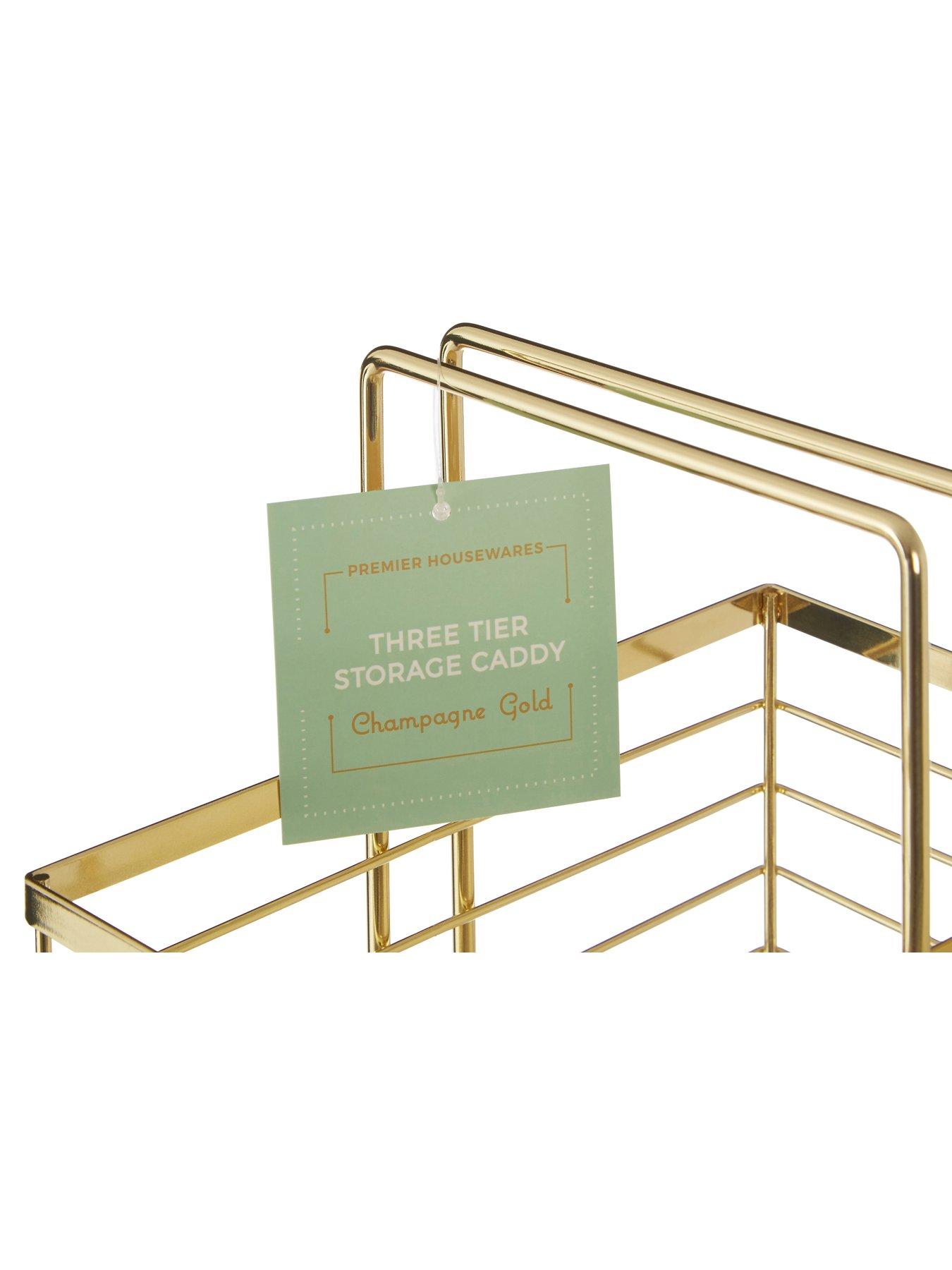 Image 5 of 5 of Interiors By Premier Dara Gold Rectangular Storage Caddy