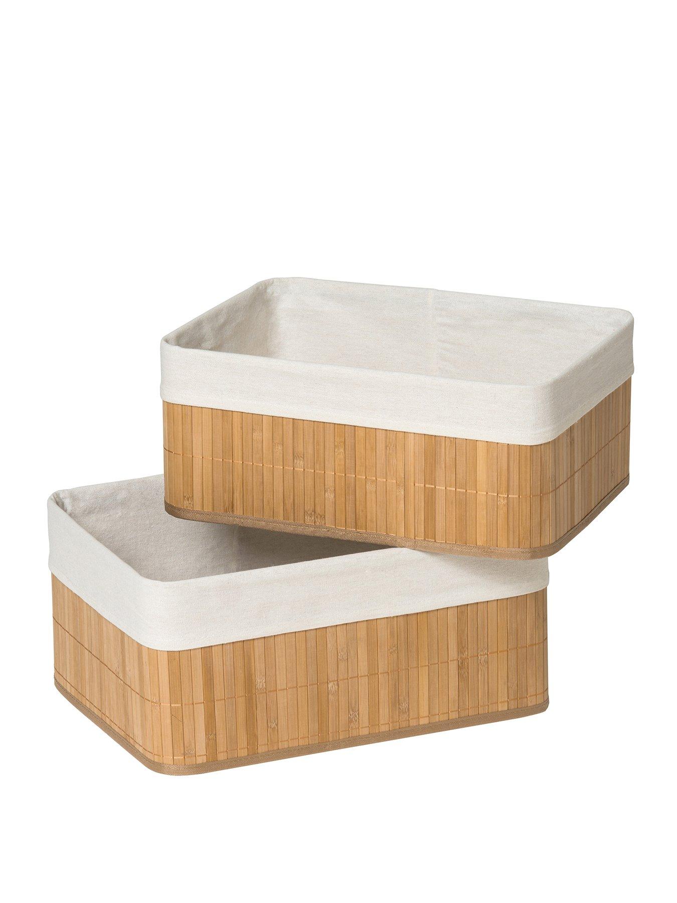 Interiors By Premier Set Of Two Kankyo Bamboo Storage Boxes