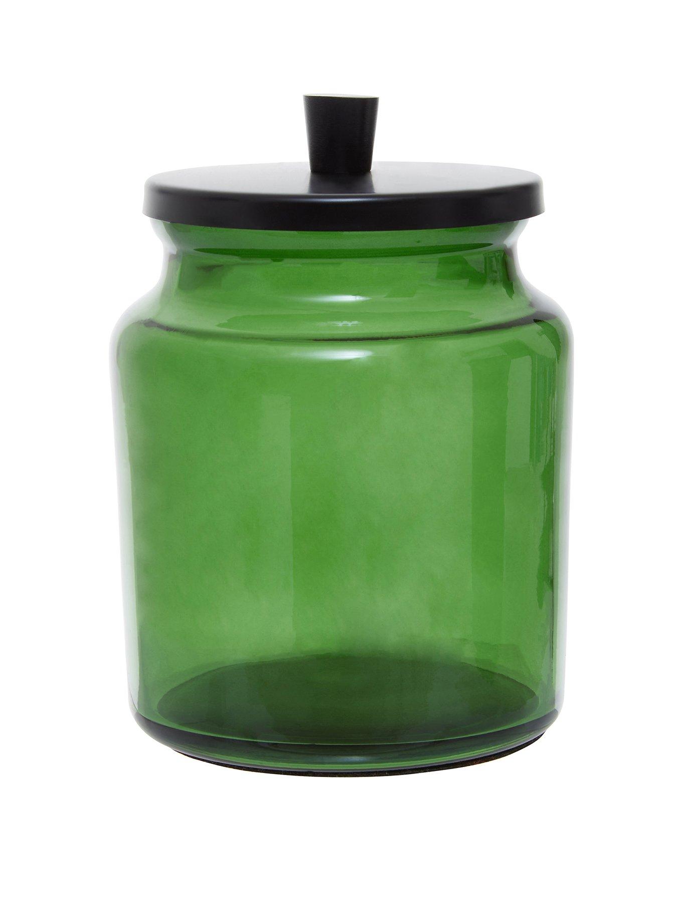 undefined Allegra Kiara Green Glass Bathroom Jar