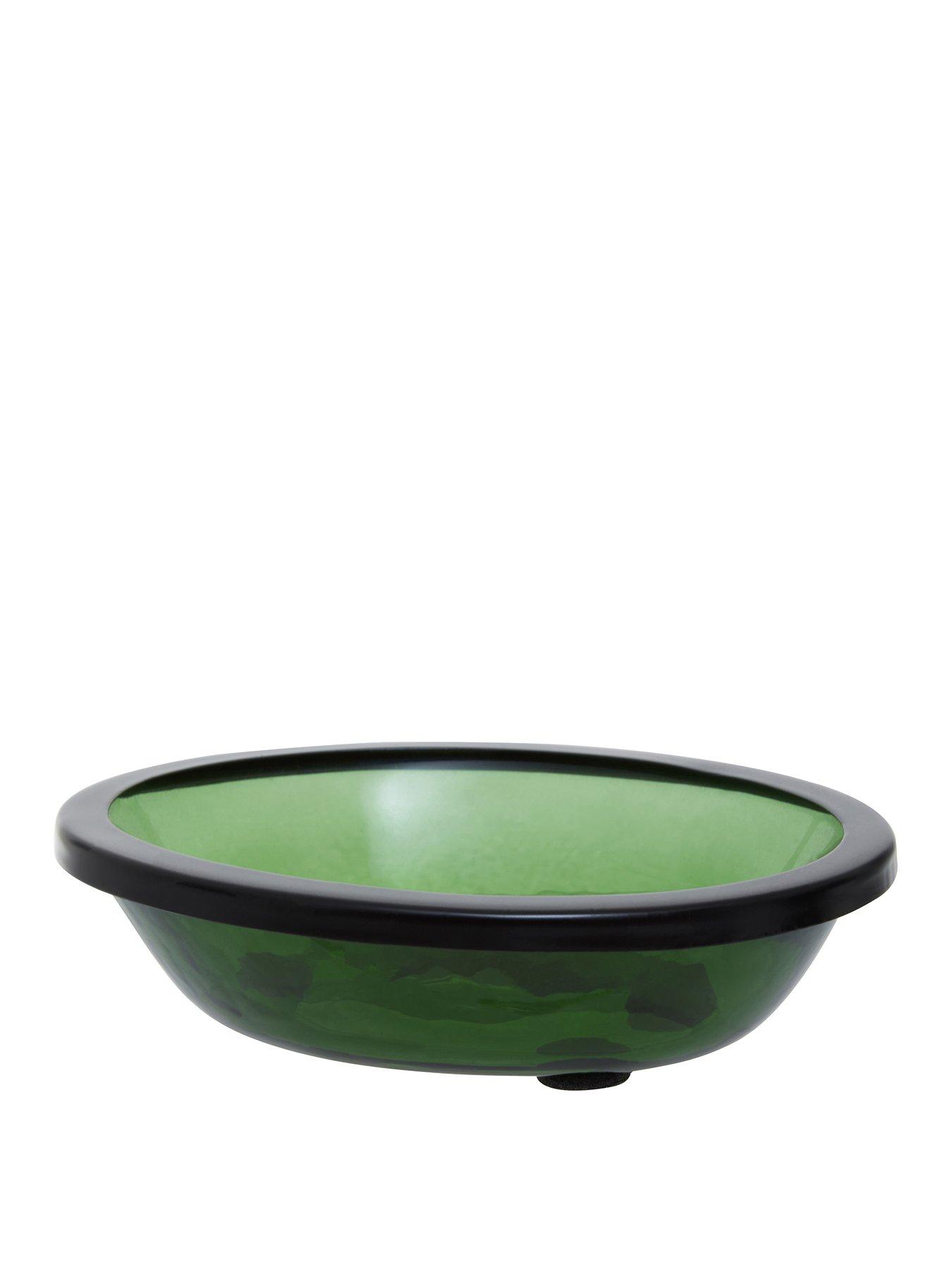 undefined Allegra Kiara Green Glass Soap Dish