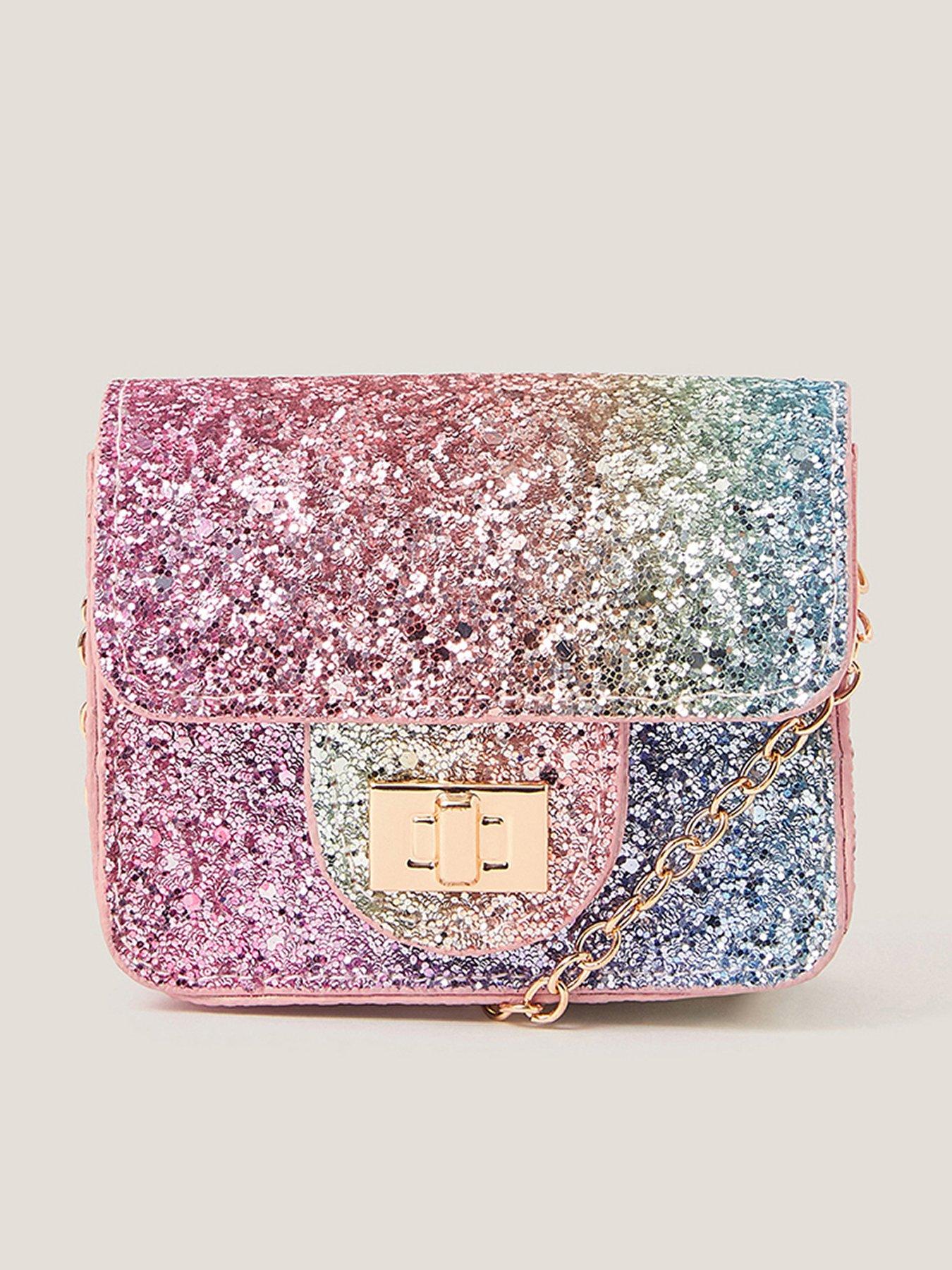 Monsoon Girls Rainbow Glitter Mini Bag Multi Very