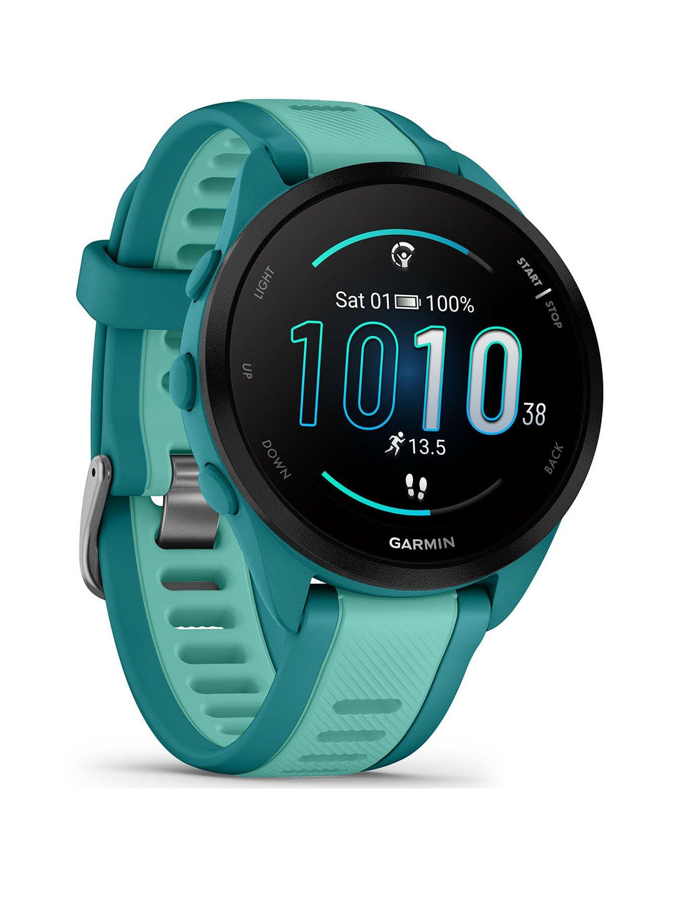 Image 1 of 7 of Garmin Forerunner 165 Smartwatch with&nbsp;Music, GPS, WiFi -&nbsp;Turquoise/Aqua