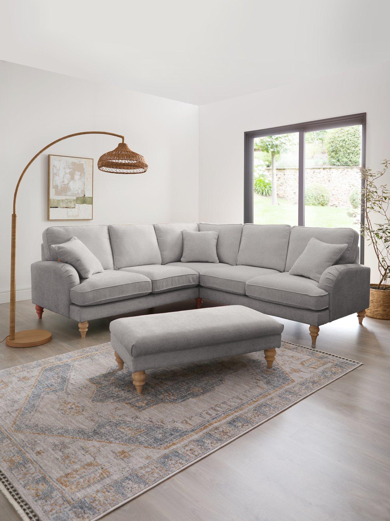 Michelle Keegan Home: Hepburn Fabric Corner Group Sofa + Footstool - FSC&reg; Certified