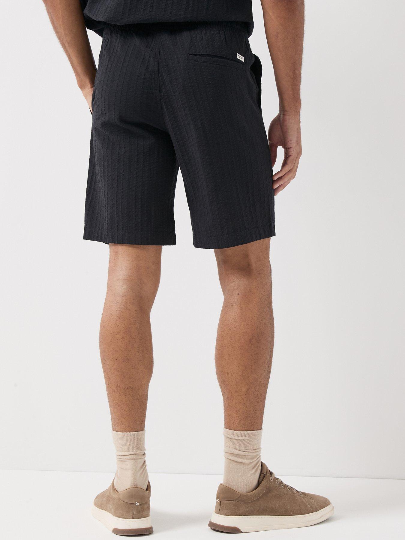 Image 2 of 6 of Jack & Jones Tyson Textured Shorts - Black