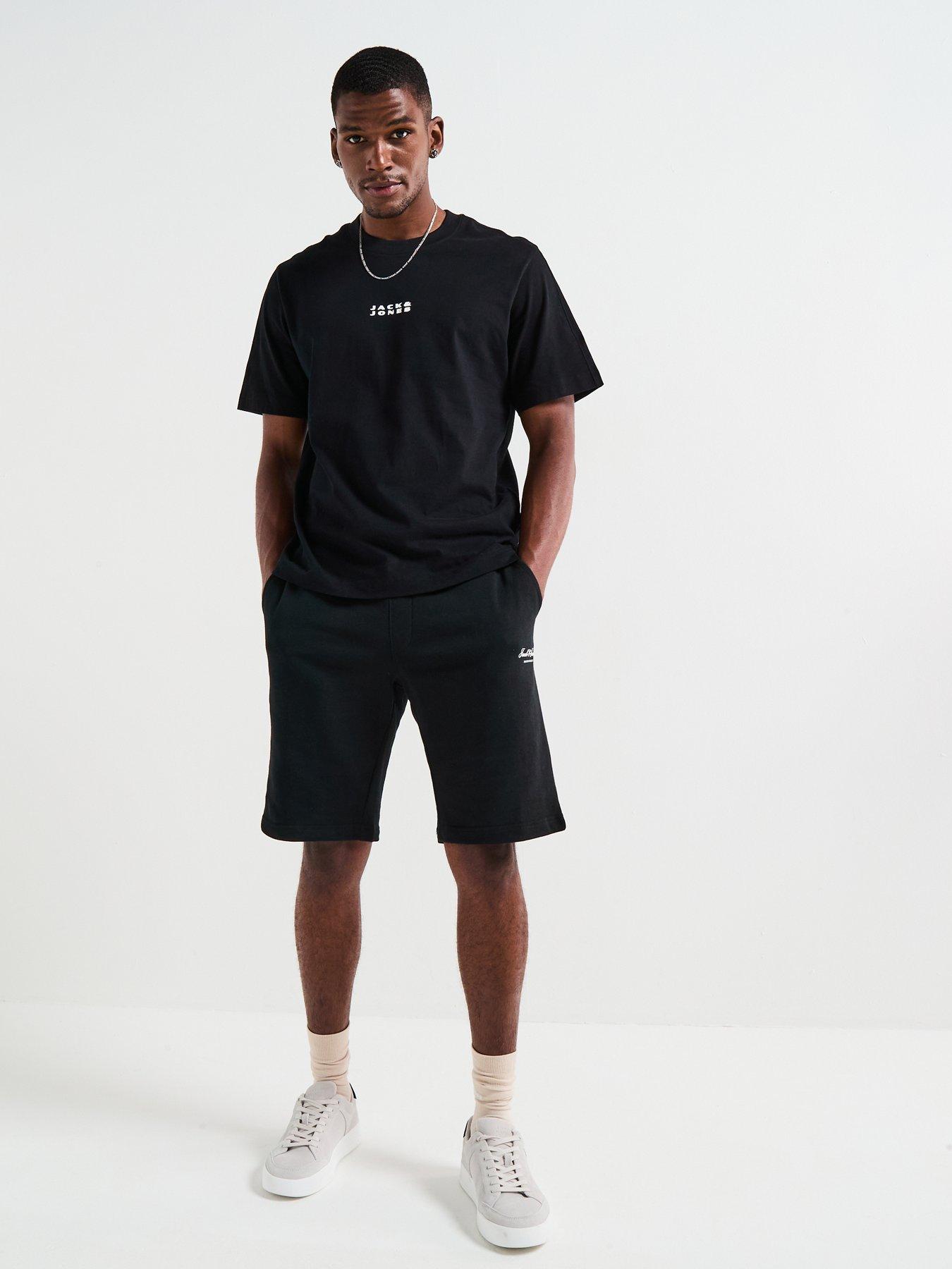 Image 3 of 6 of Jack & Jones Gordon Archive Mid Length Sweat Shorts - Black
