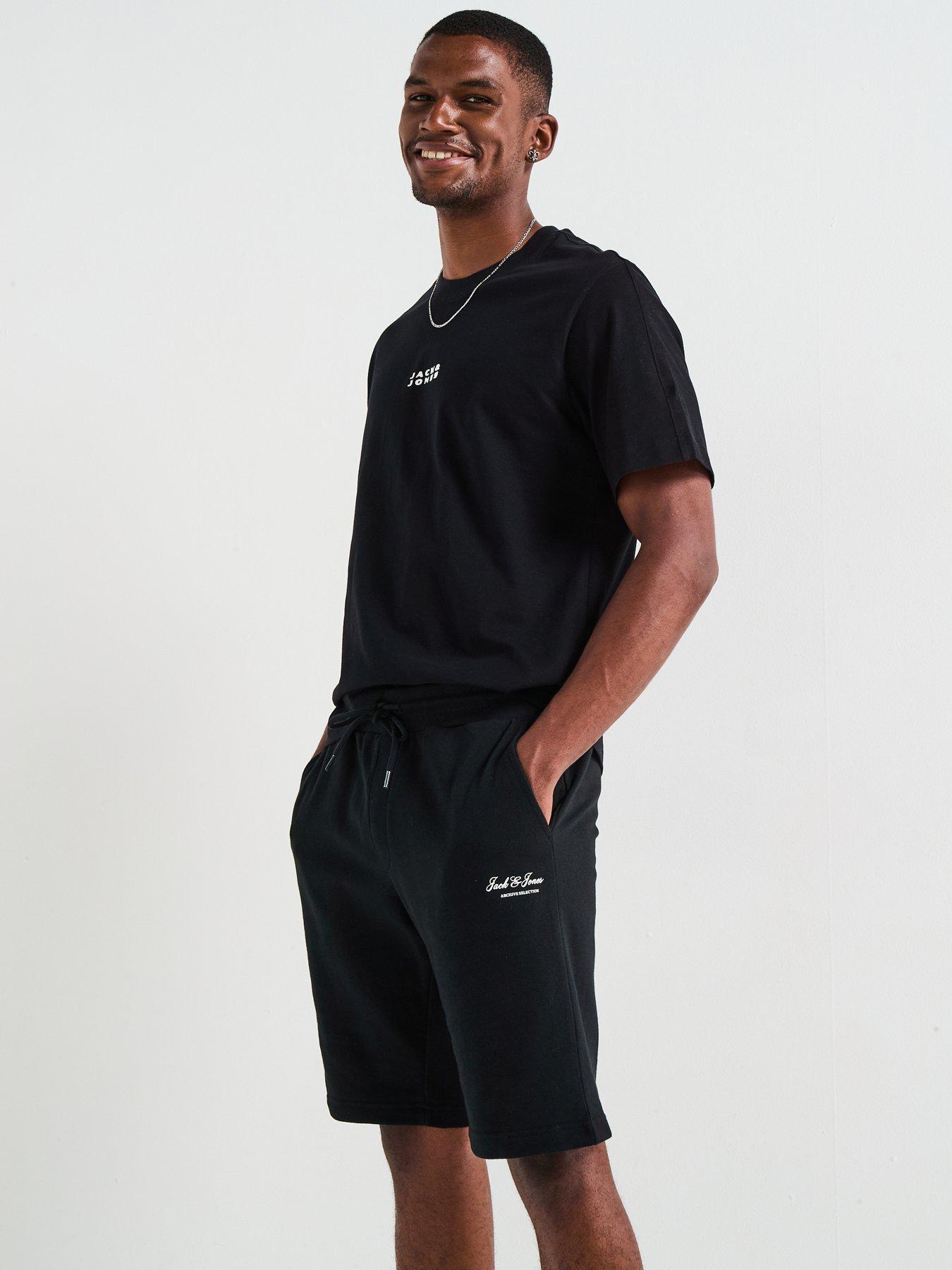 Image 5 of 6 of Jack & Jones Gordon Archive Mid Length Sweat Shorts - Black