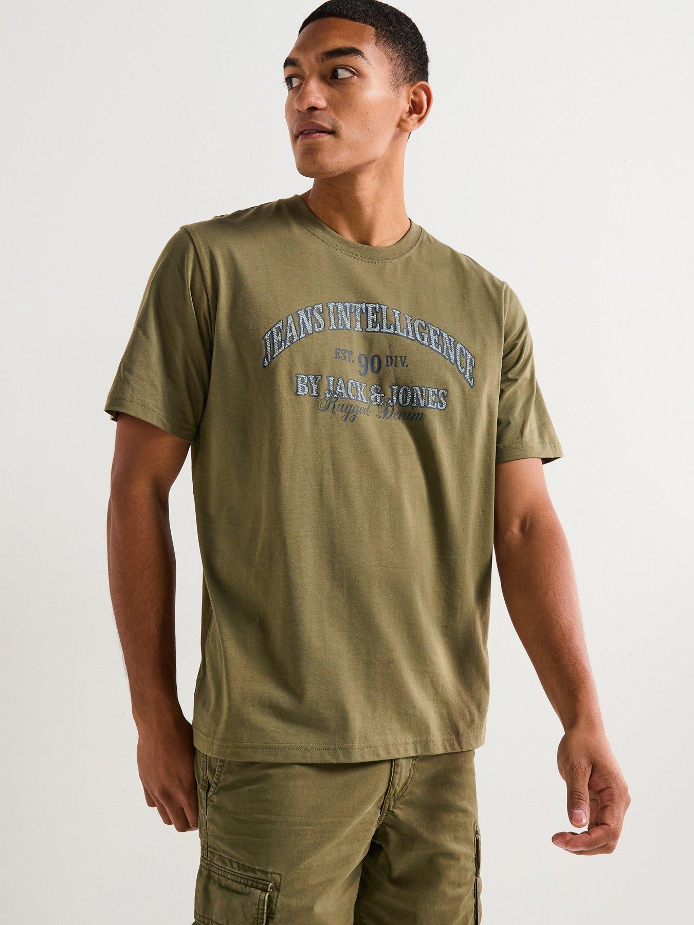 Jack & Jones Denver Graphic Short Sleeve T-Shirt - Khaki