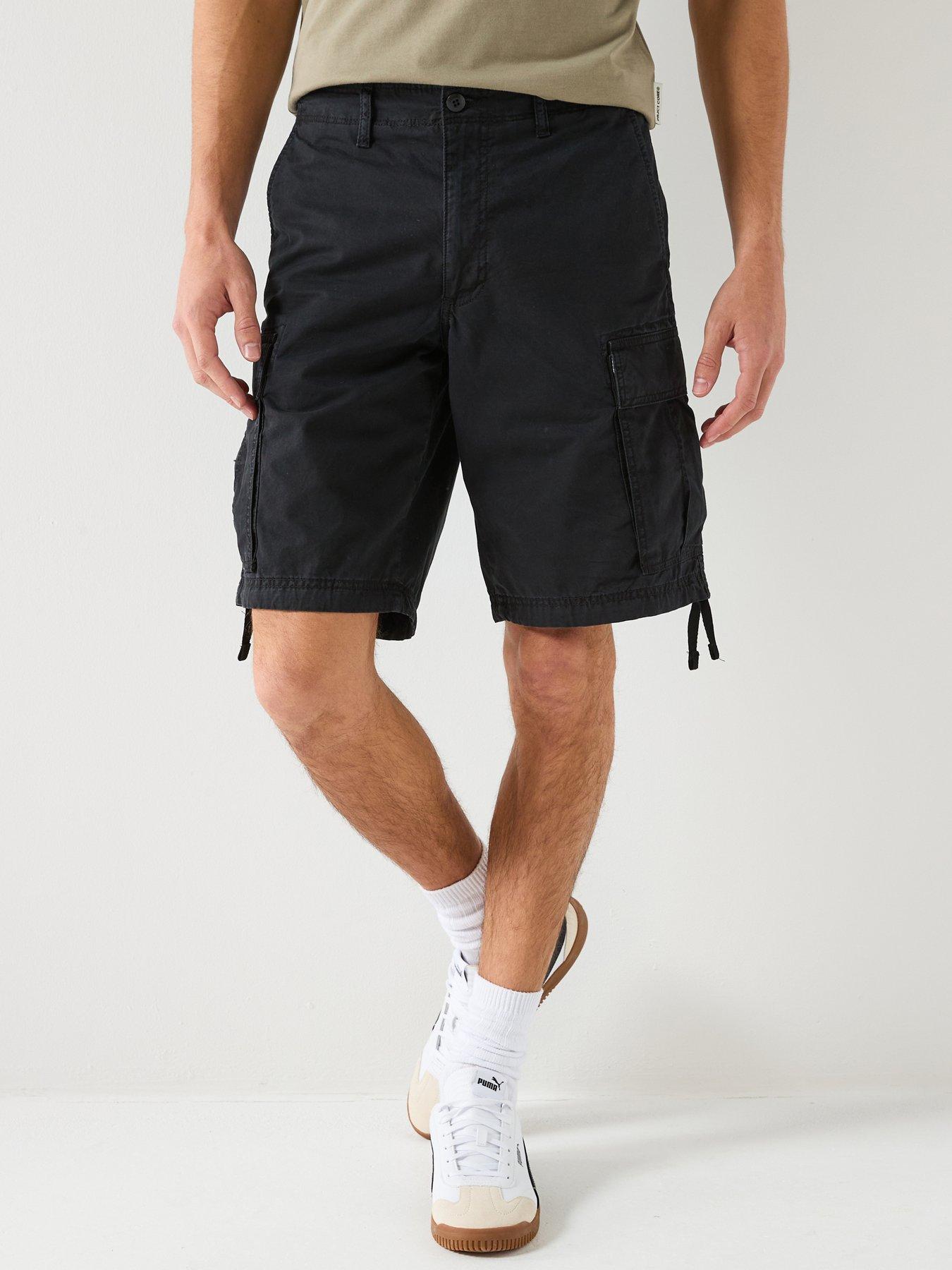 Jack & Jones Cole Frank Cargo Mid Length Shorts - Black
