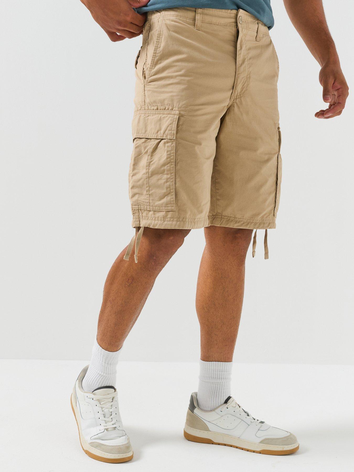 Jack & Jones Cole Frank Cargo Mid Length Shorts - Beige