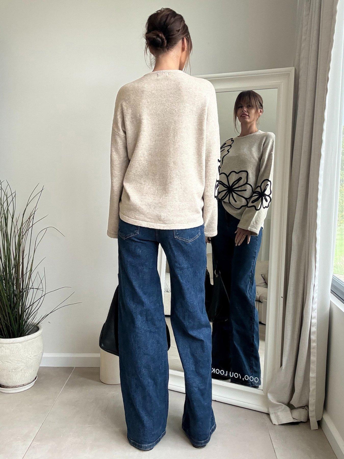 Image 2 of 4 of Style Cheat Floral Knit Top - Beige