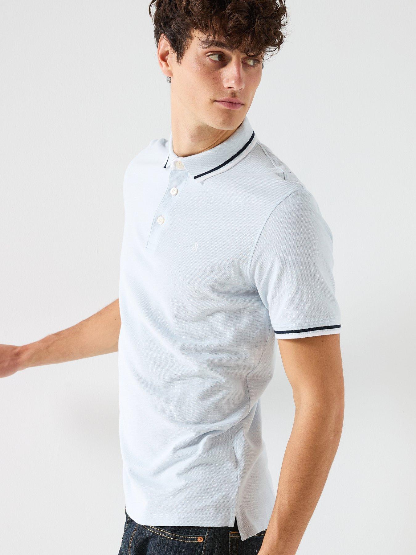 Image 6 of 6 of Jack & Jones Paulos Short Sleeve Polo Shirt - Light Blue