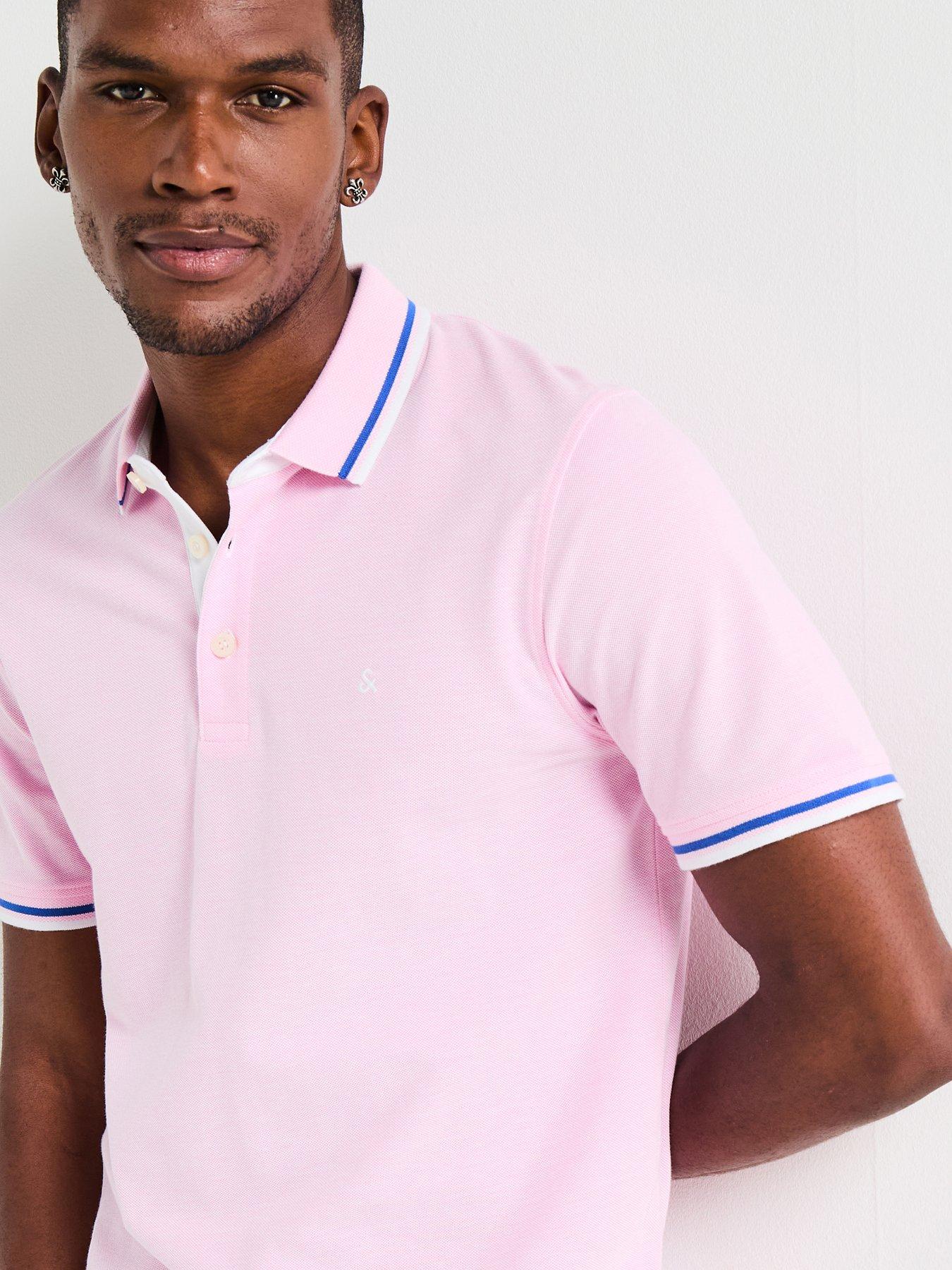 Image 1 of 6 of Jack & Jones Paulos Short Sleeve Polo Shirt - Pink
