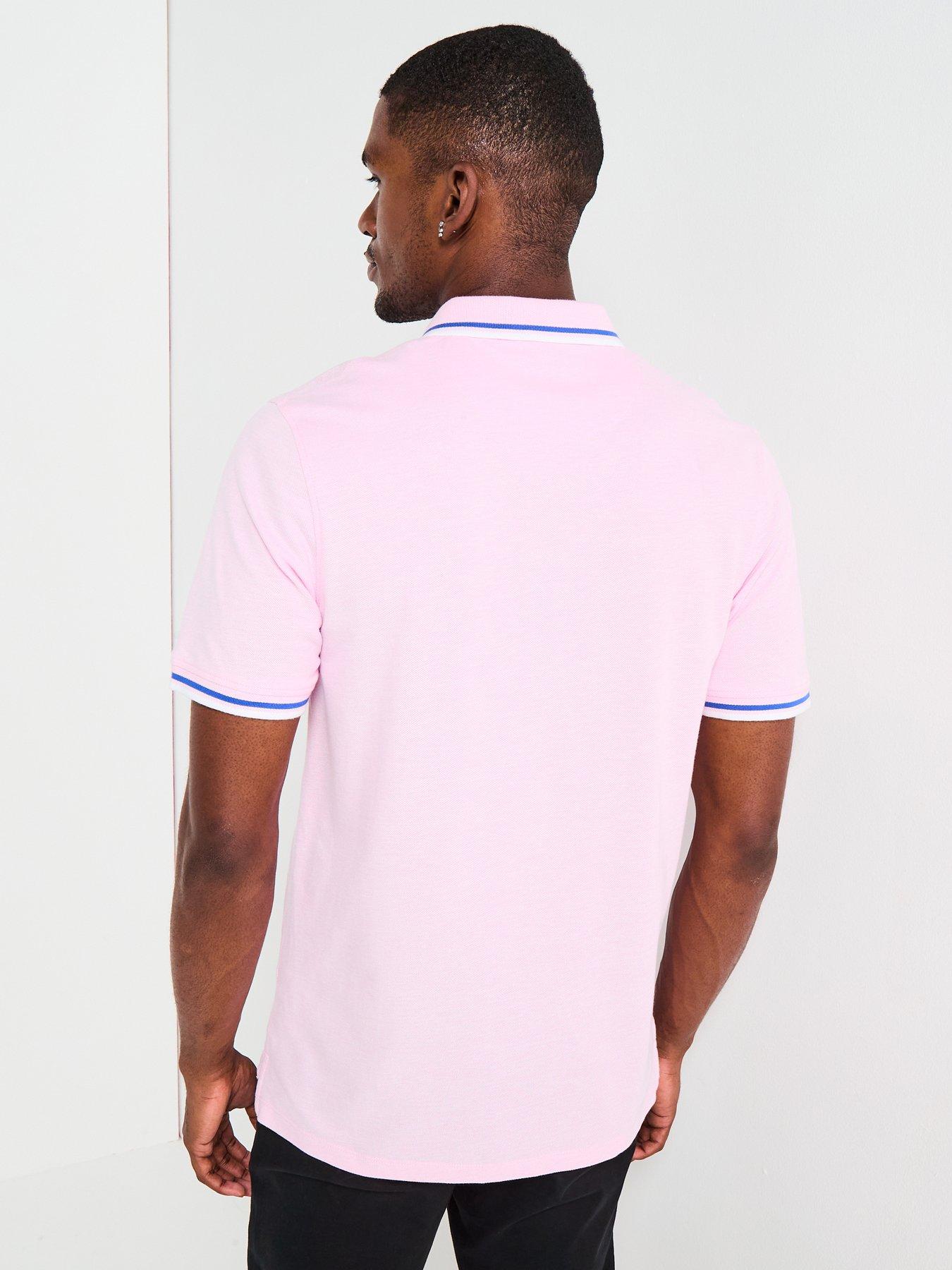 Image 2 of 6 of Jack & Jones Paulos Short Sleeve Polo Shirt - Pink
