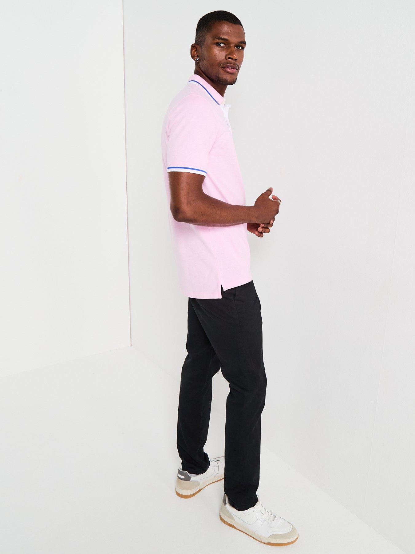 Image 3 of 6 of Jack & Jones Paulos Short Sleeve Polo Shirt - Pink