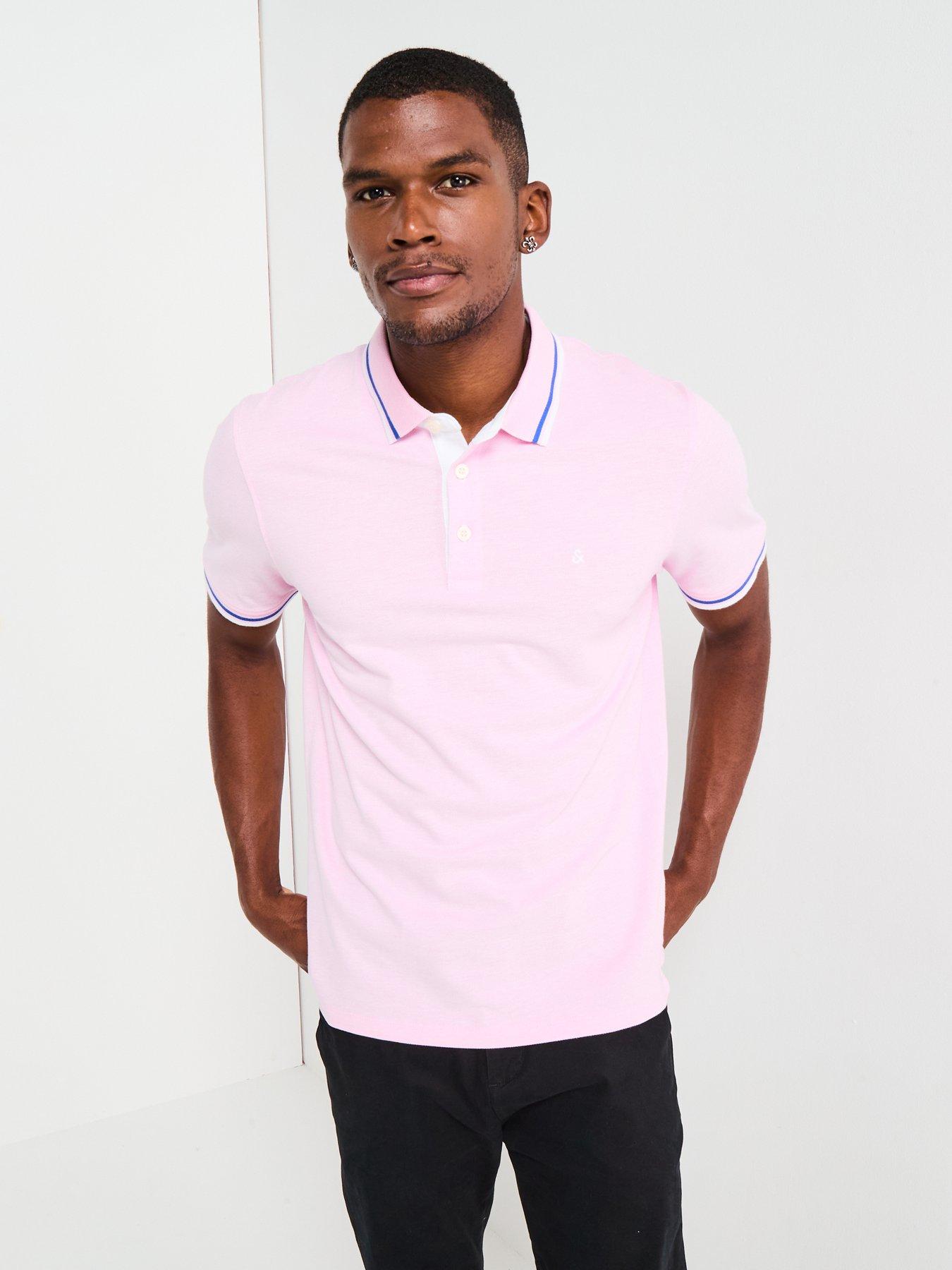 Image 4 of 6 of Jack & Jones Paulos Short Sleeve Polo Shirt - Pink