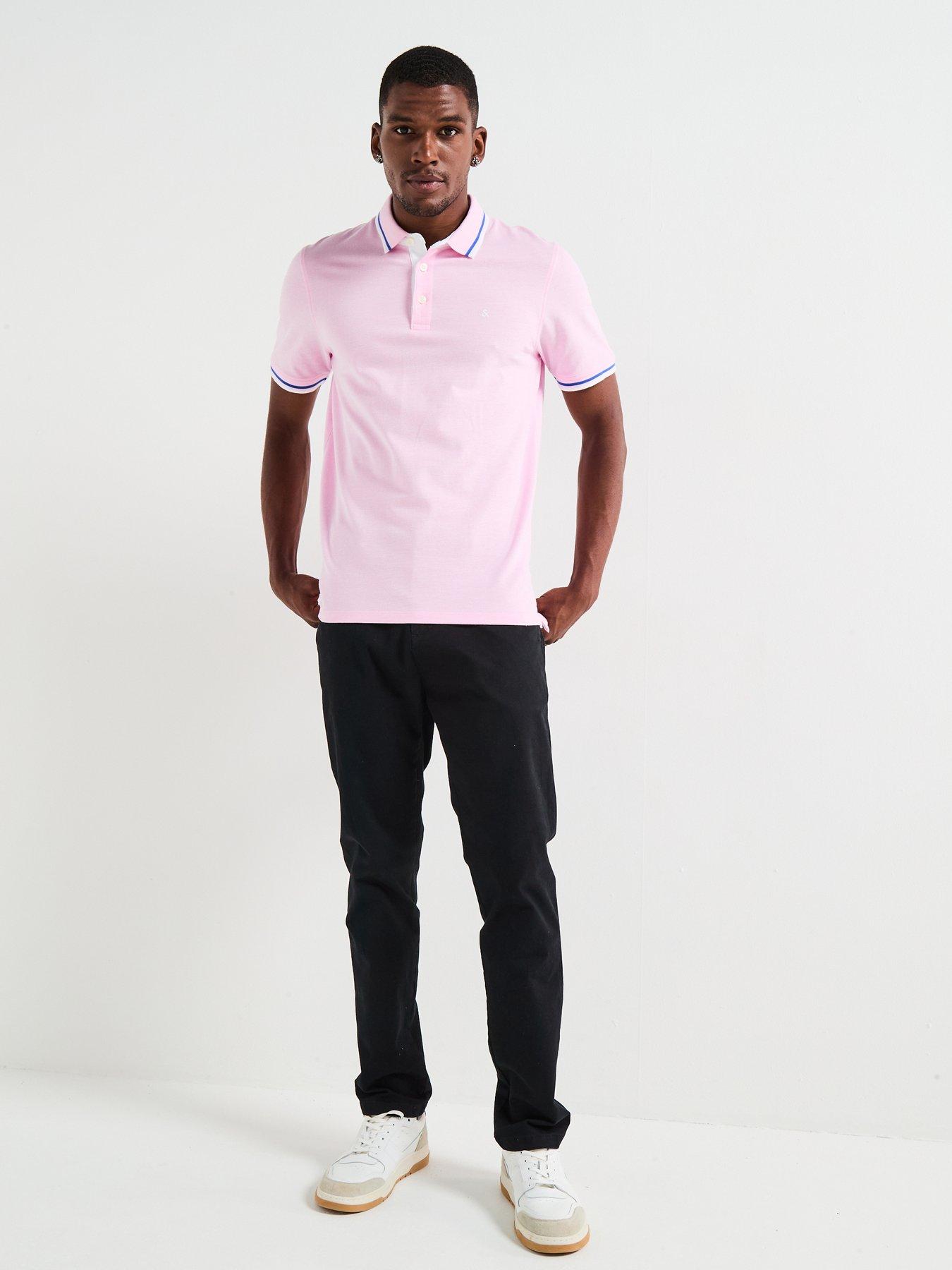 Image 5 of 6 of Jack & Jones Paulos Short Sleeve Polo Shirt - Pink