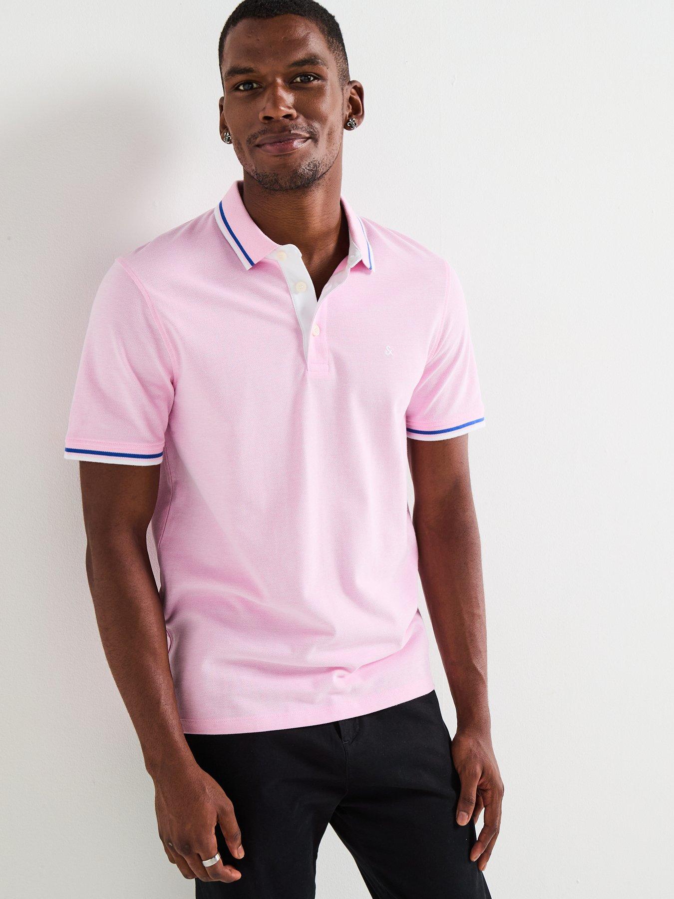Image 6 of 6 of Jack & Jones Paulos Short Sleeve Polo Shirt - Pink