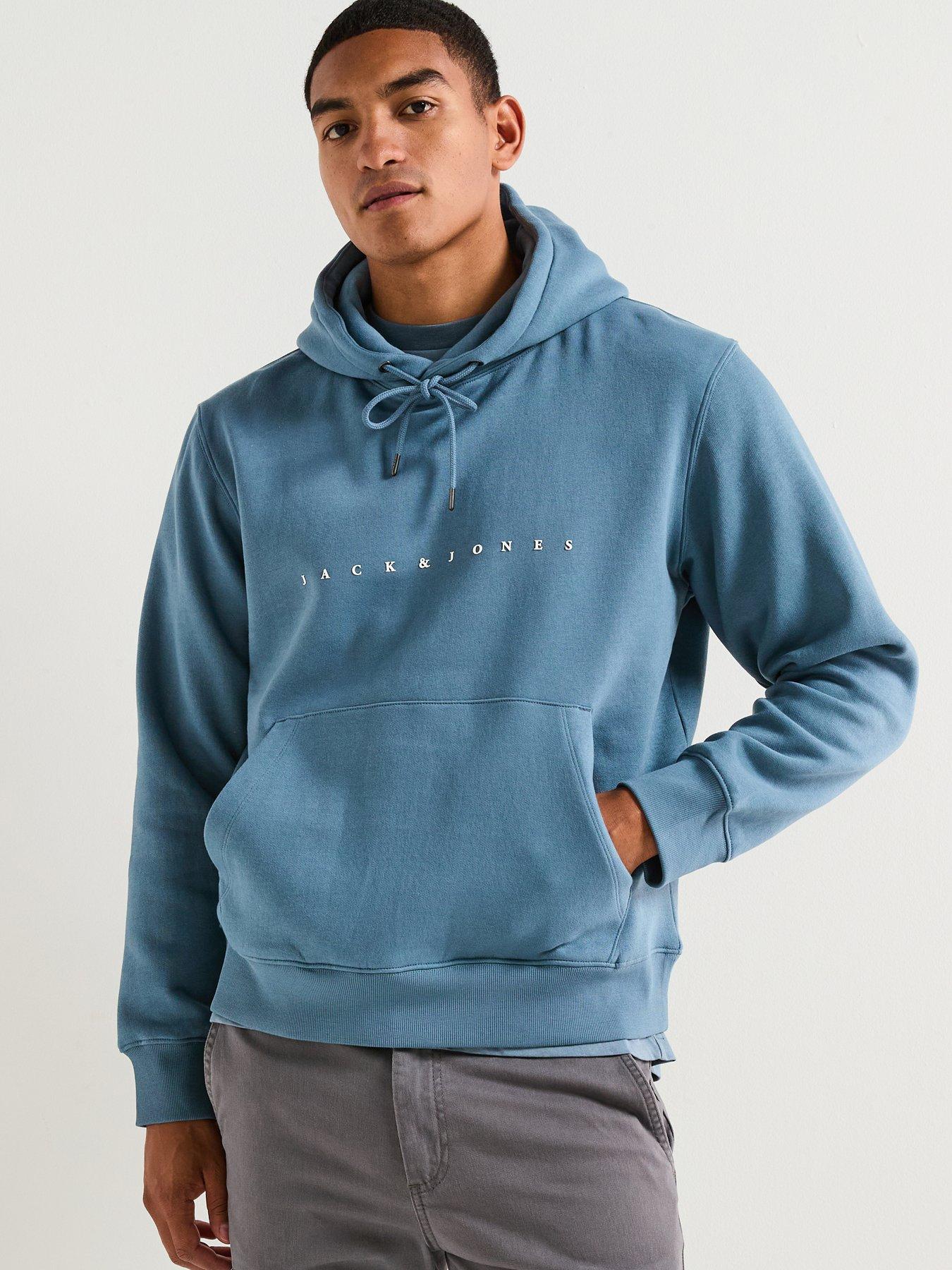 Image 1 of 5 of Jack & Jones Star Hoodie - Blue