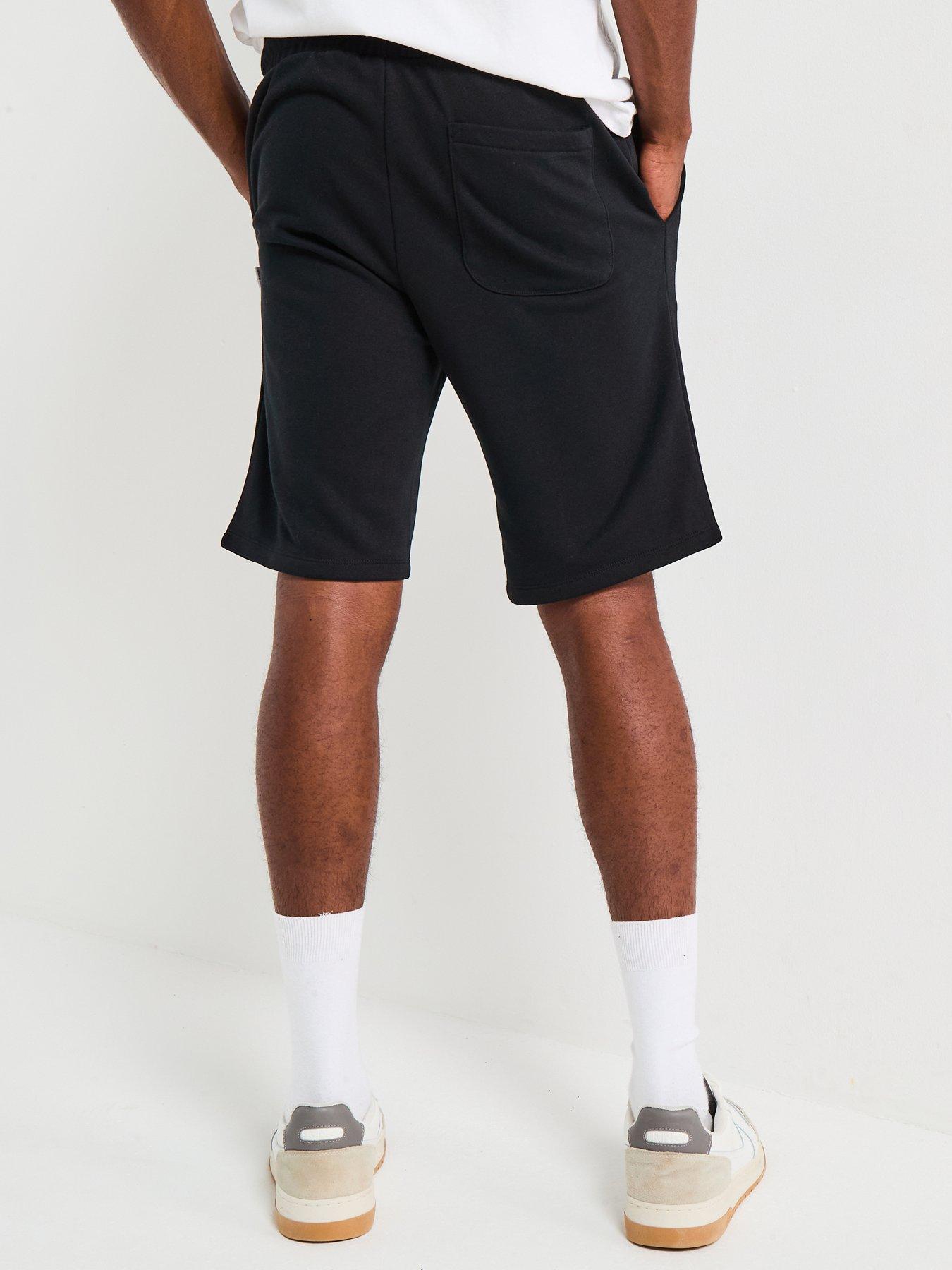 Image 6 of 6 of Jack & Jones Bradley Mid Length Sweat Shorts - Black
