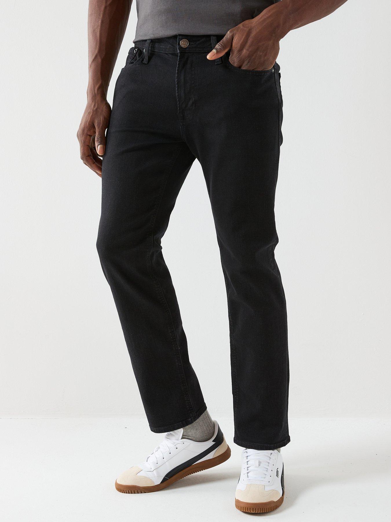 Jack & Jones Clark Original 356 Regular Fit Jeans, Black Denim, Size 30S, Men
